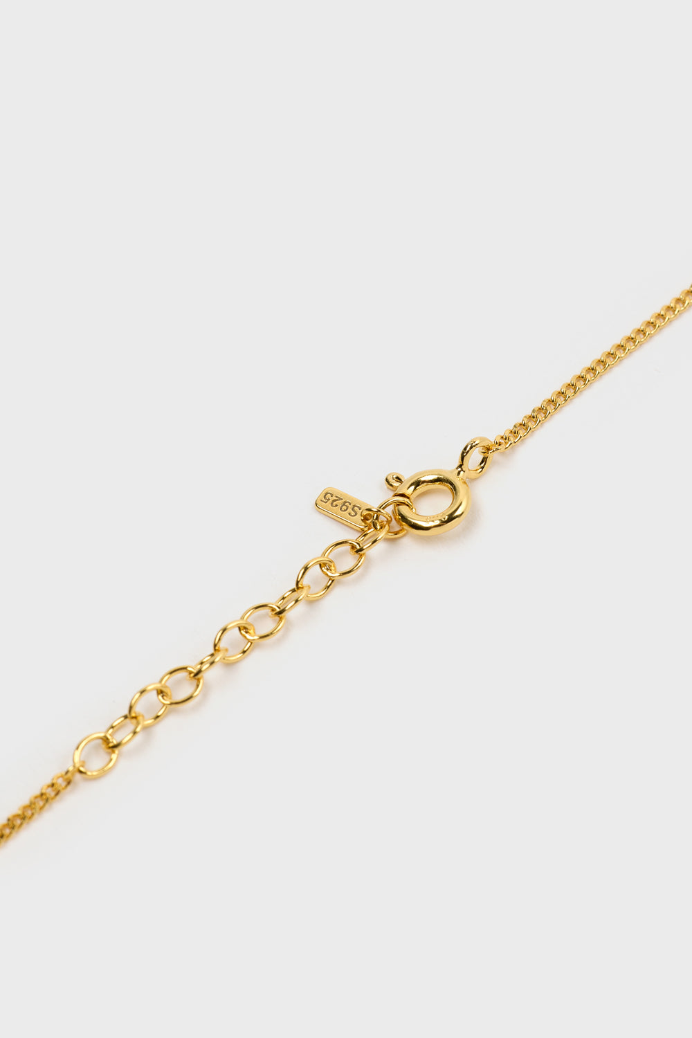 Gold pearl drop chain necklace_3