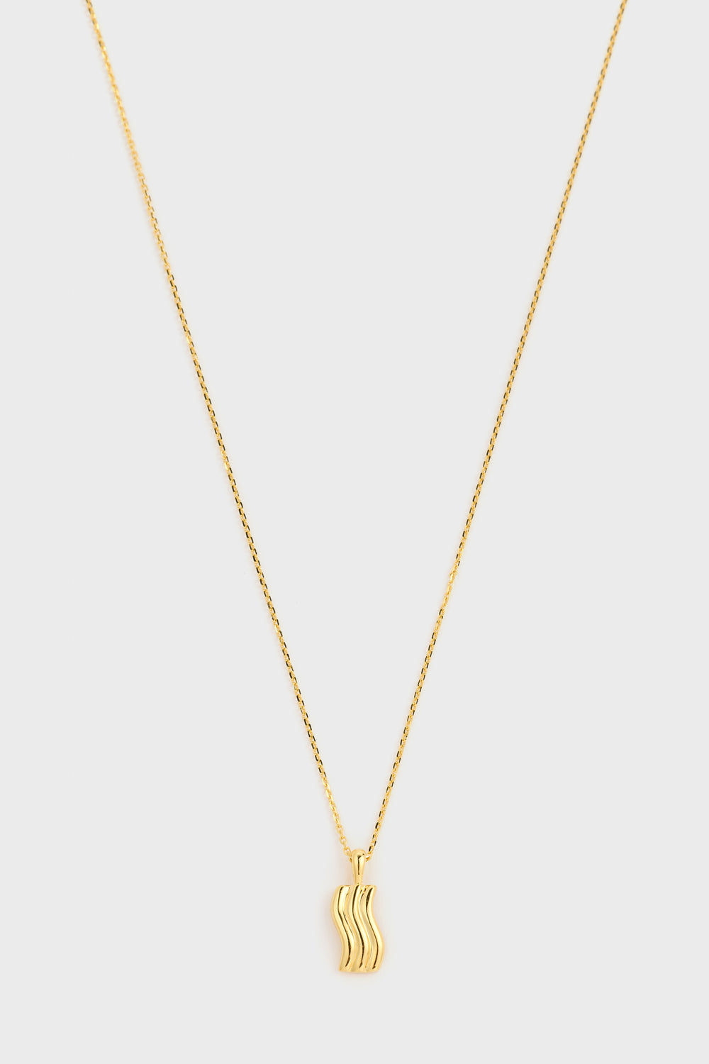 Gold triple wave necklace_1