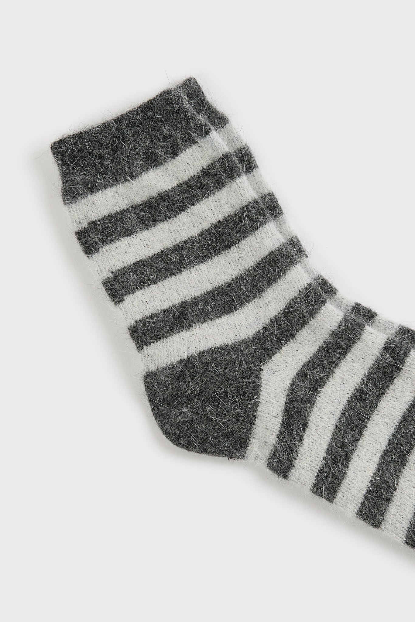Grey and ivory striped angora socks_2