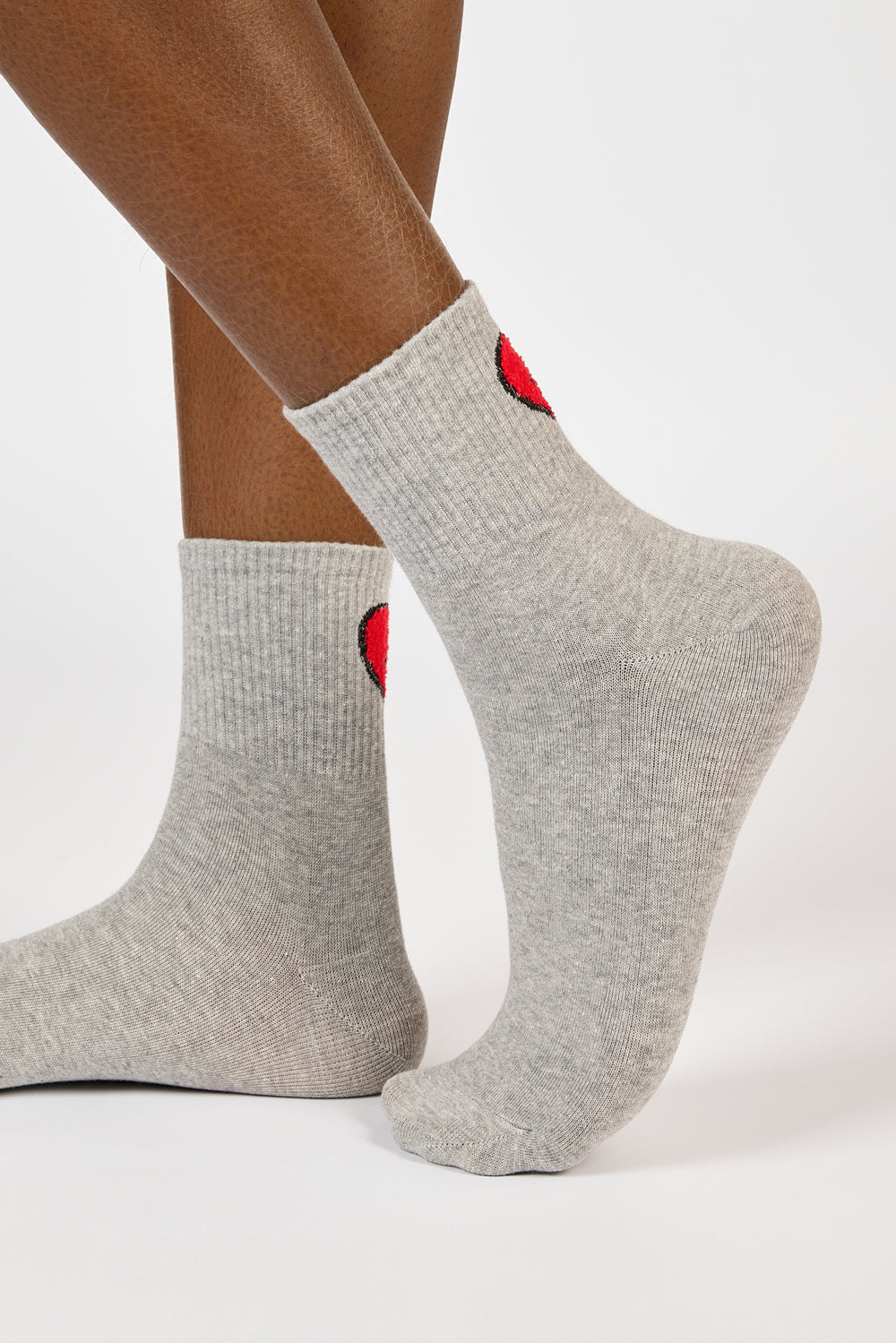 Grey giant happy heart socks_1