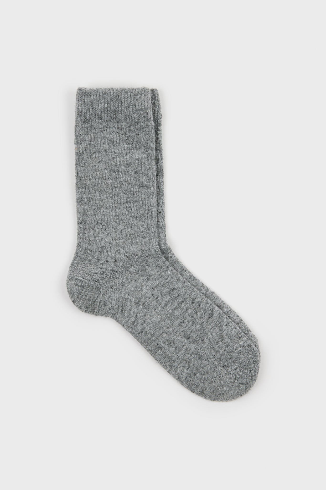 Grey smooth cashmere wool blend socks_1