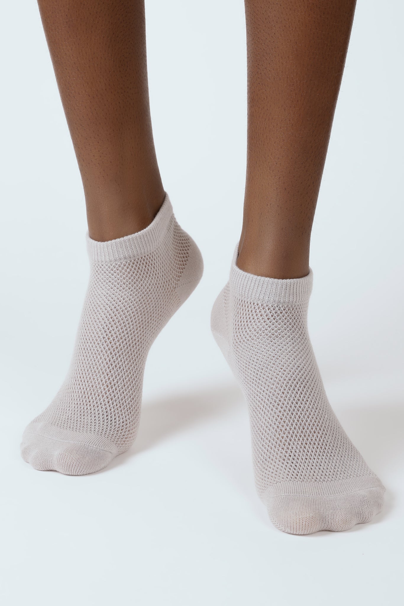 Grey mesh ankle socks_4