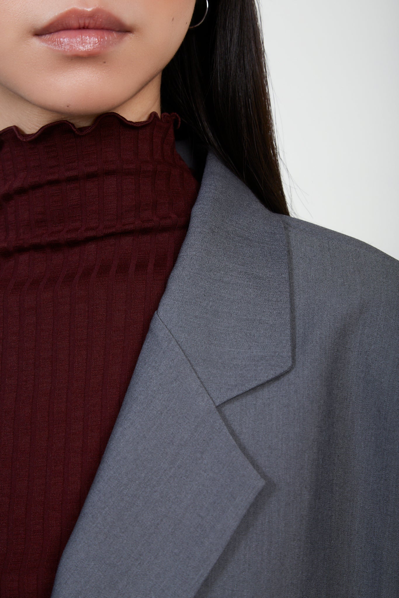 Grey oversized smart blazer_4