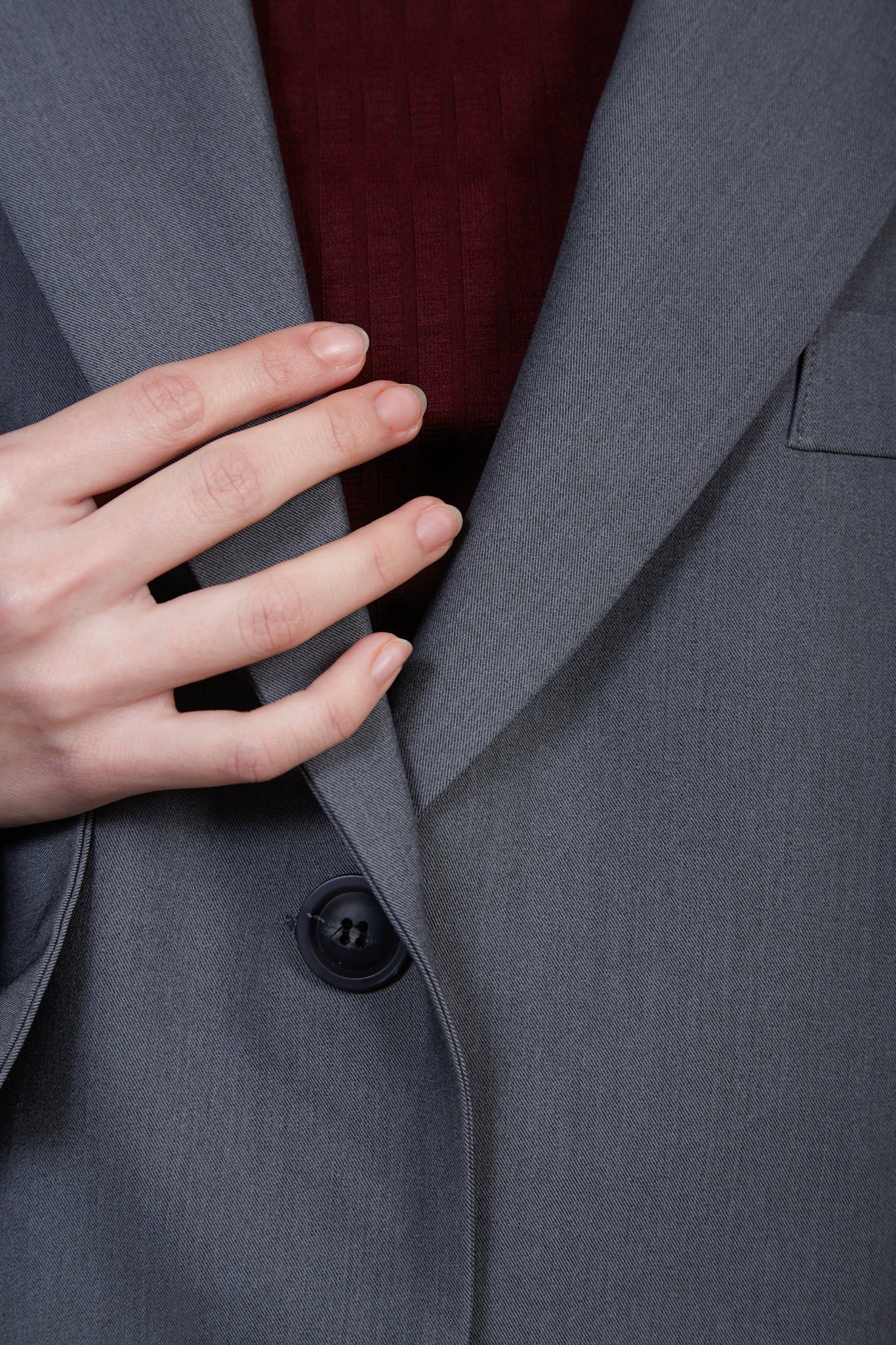 Grey oversized smart blazer_5