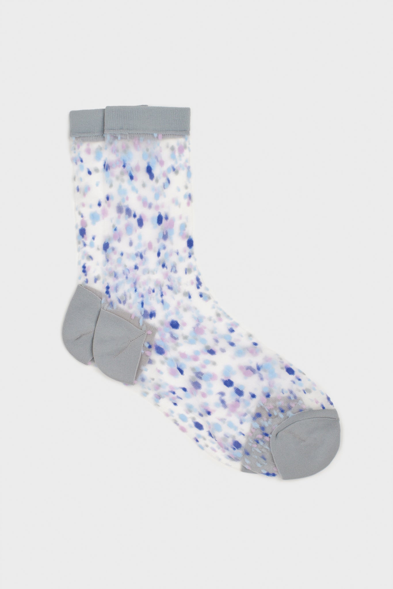 Grey sheer multicolour dot socks_3