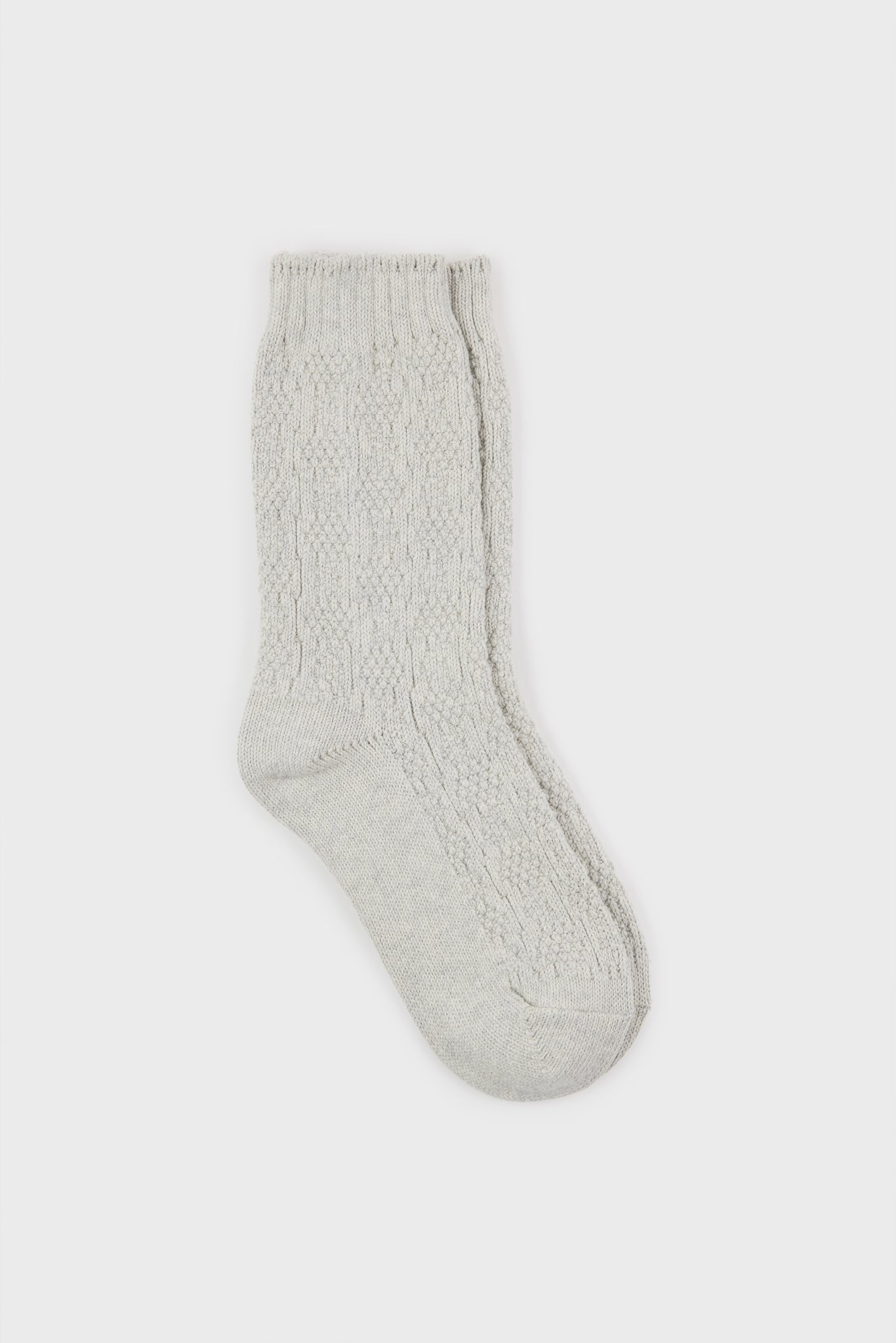 Grey textured cotton blend socks_2