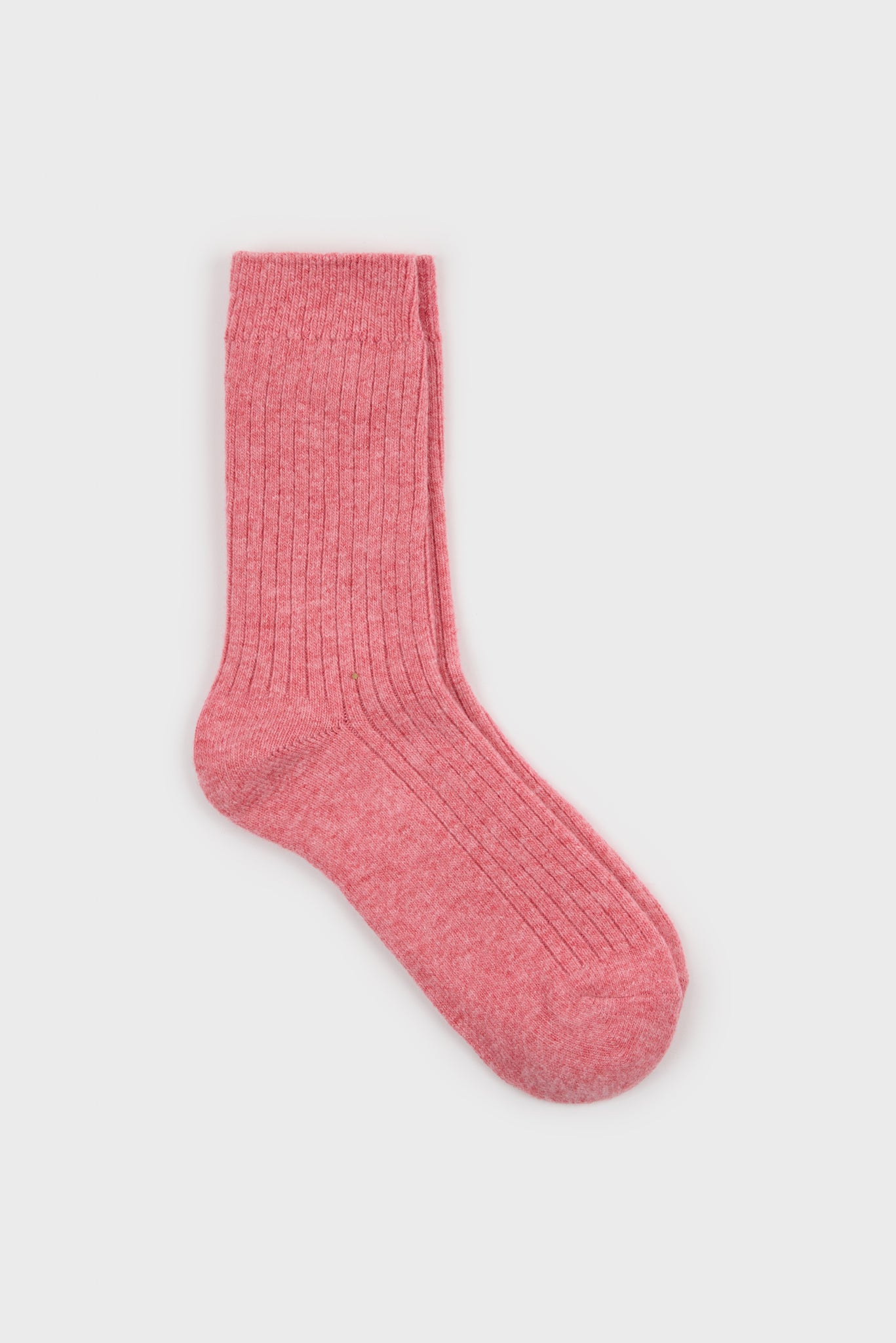 Hot pink ribbed cashmere wool blend socks_1