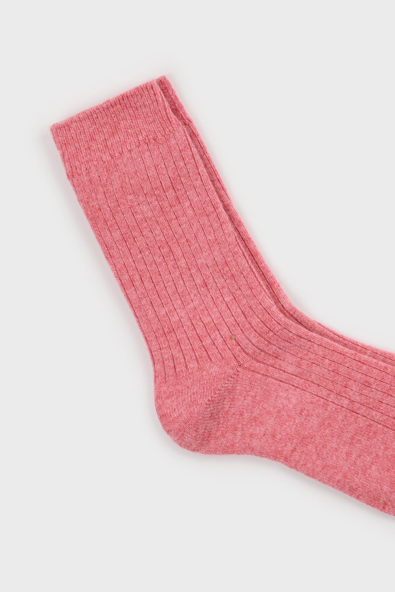 Hot pink ribbed cashmere wool blend socks_2