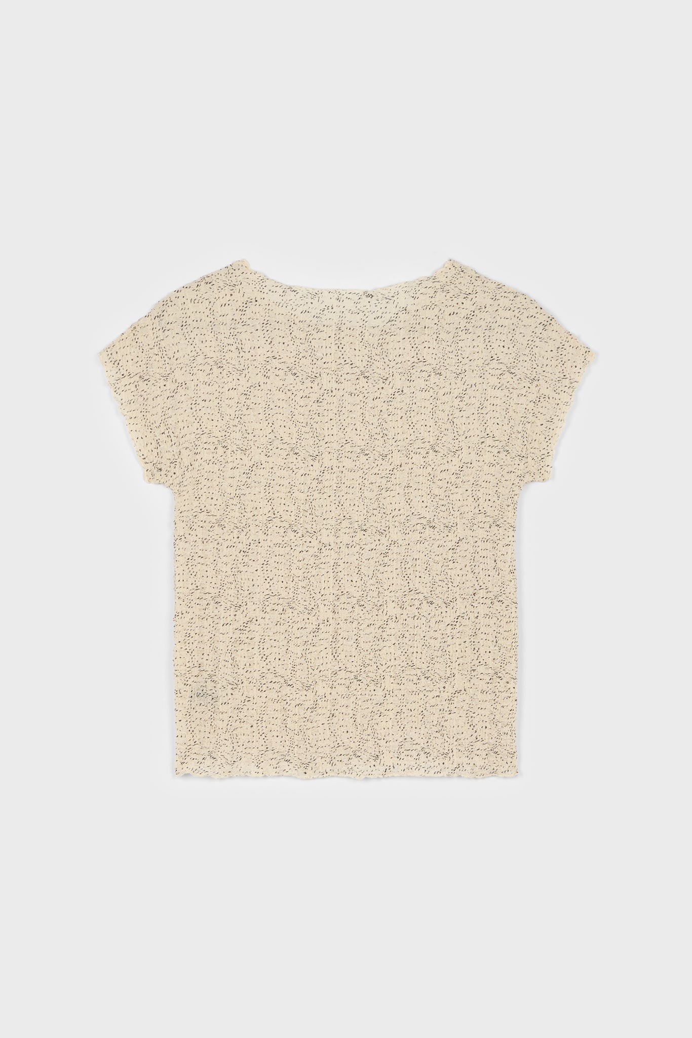 Ivory and black flecked scrunched tee_2