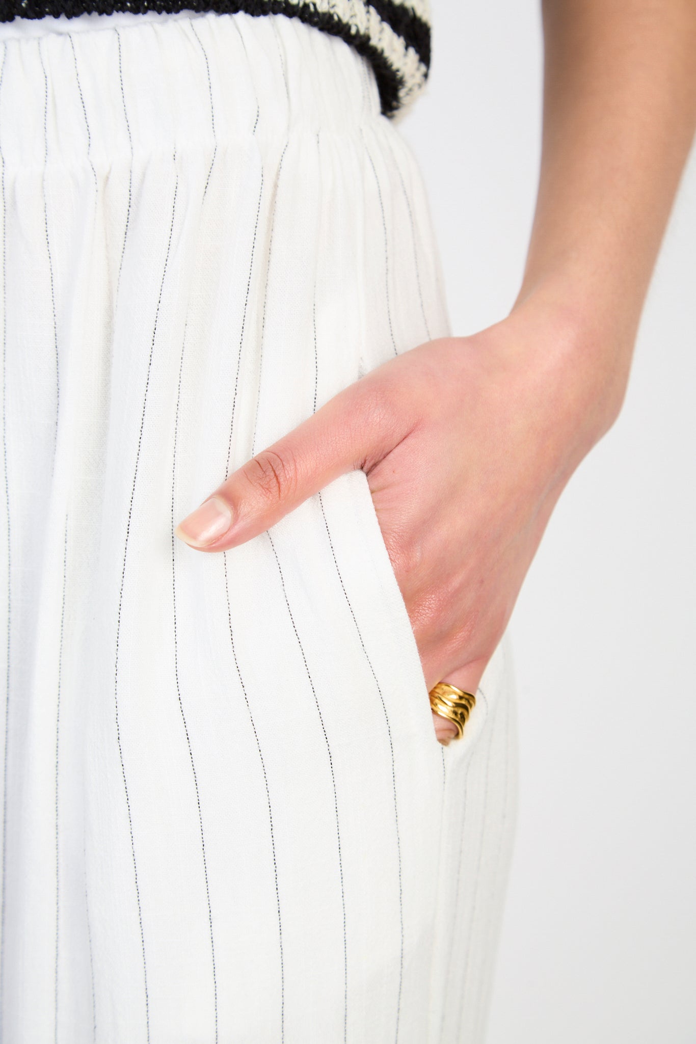 Ivory and black striped tie waist trousers_3