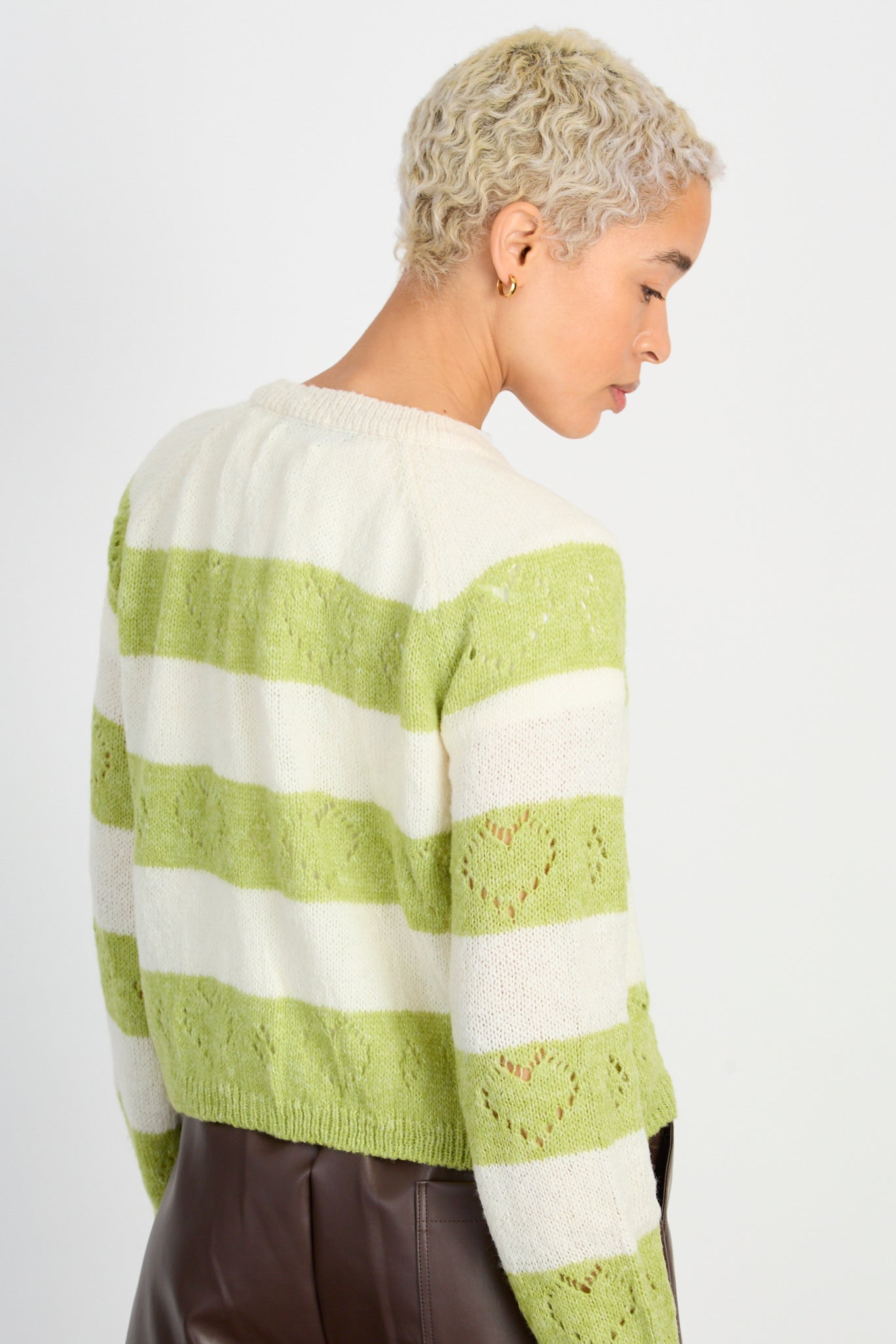 Ivory and khaki block stripe cardigan_2