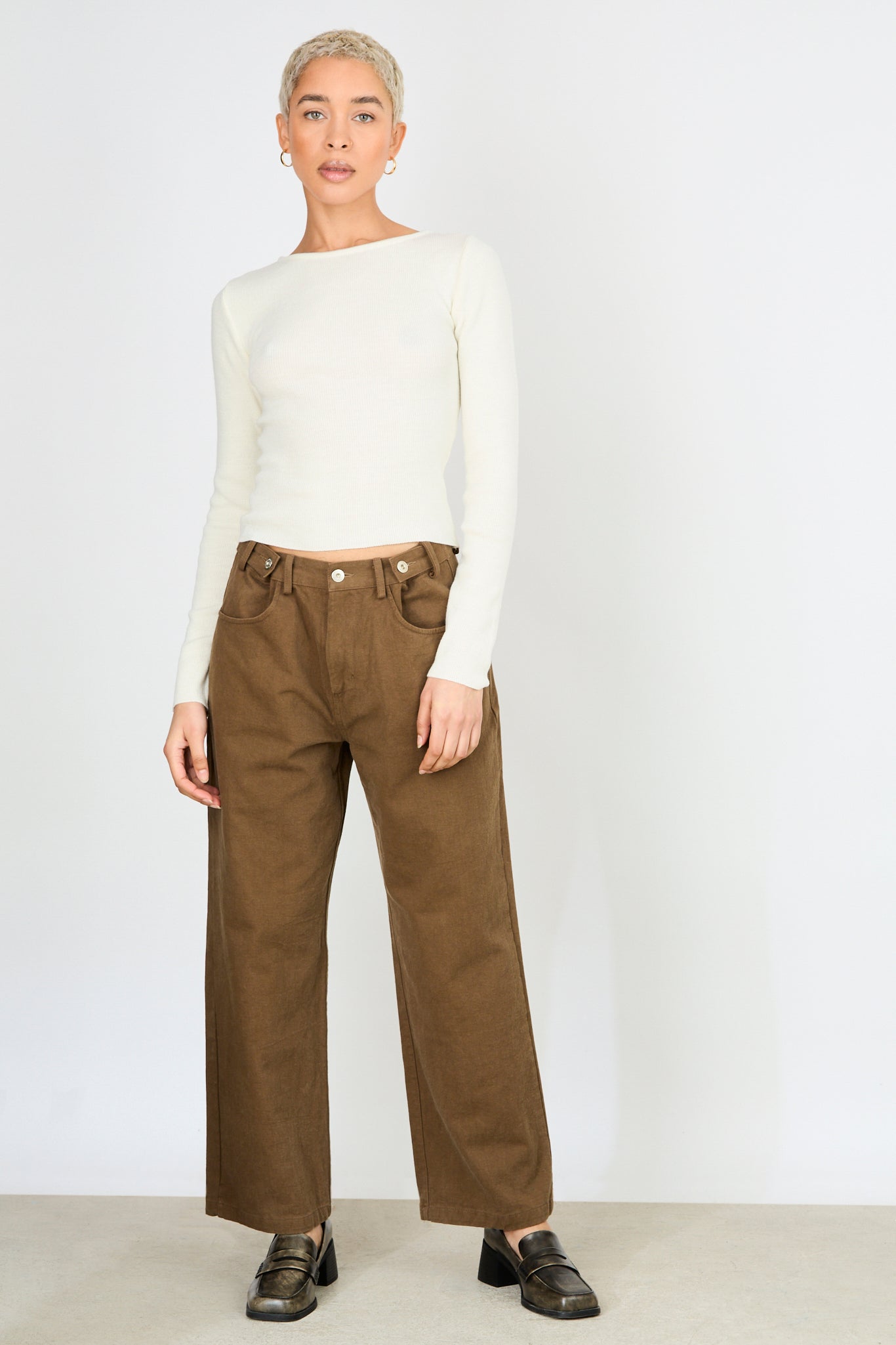 Ivory criss cross tie back knit top_4