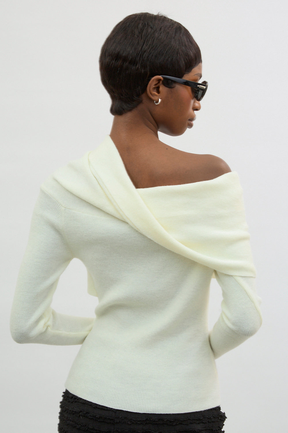 Ivory cross over off the shoulder top_2