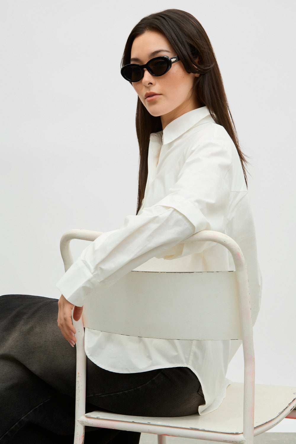 Ivory double layered long sleeve shirt_6