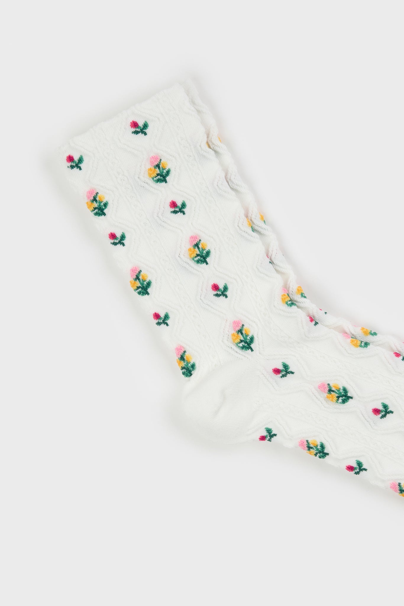 Ivory floral garden socks_2