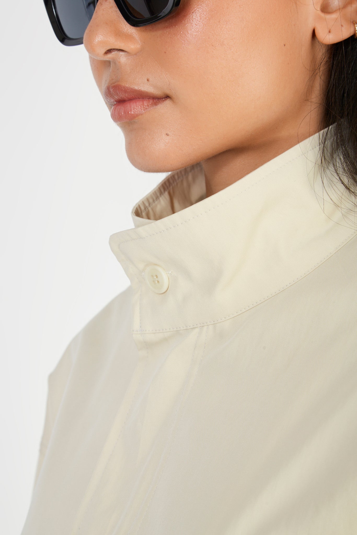 Ivory long cinch waist parka_3