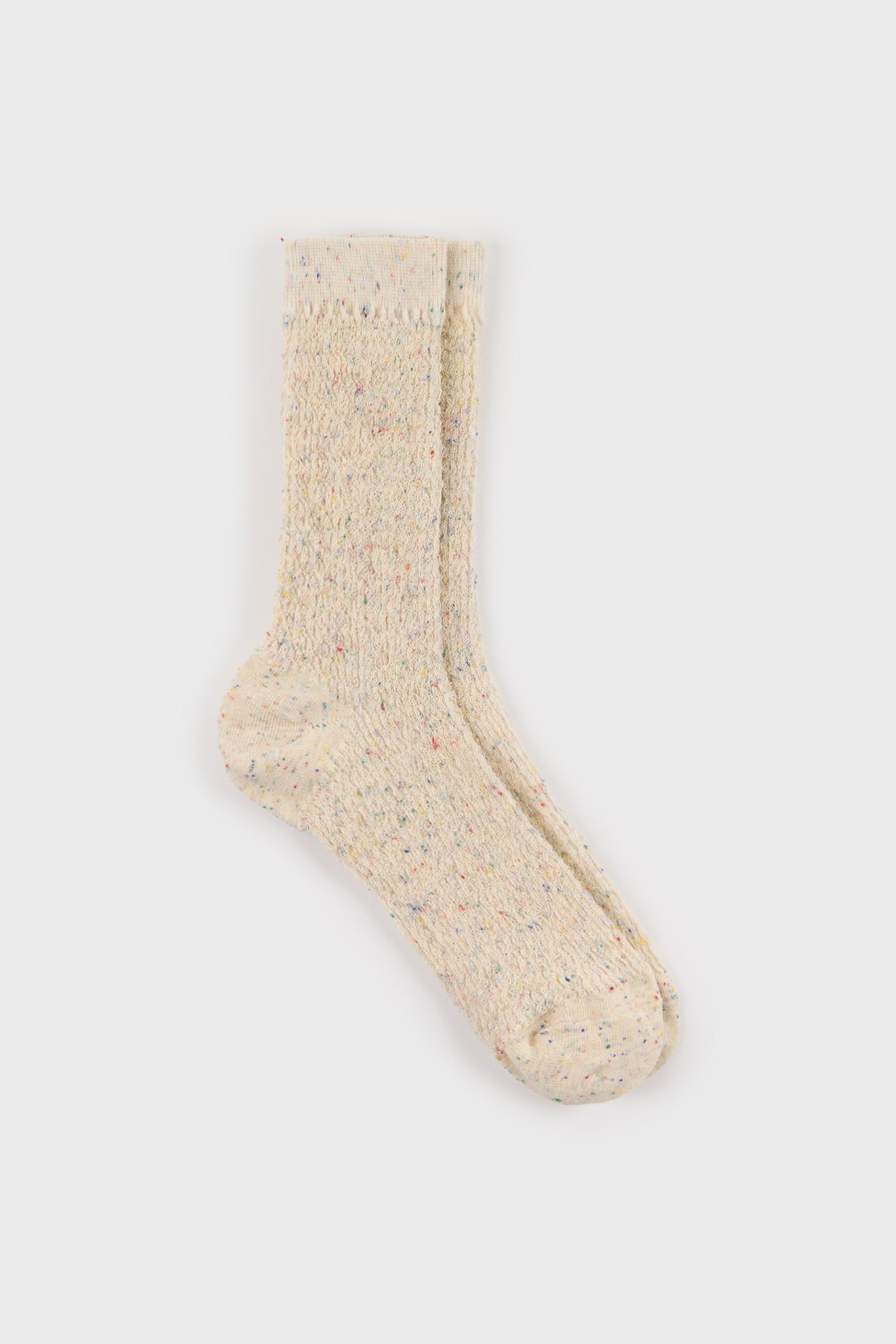 Ivory rainbow fleck scrunch stretch socks_3