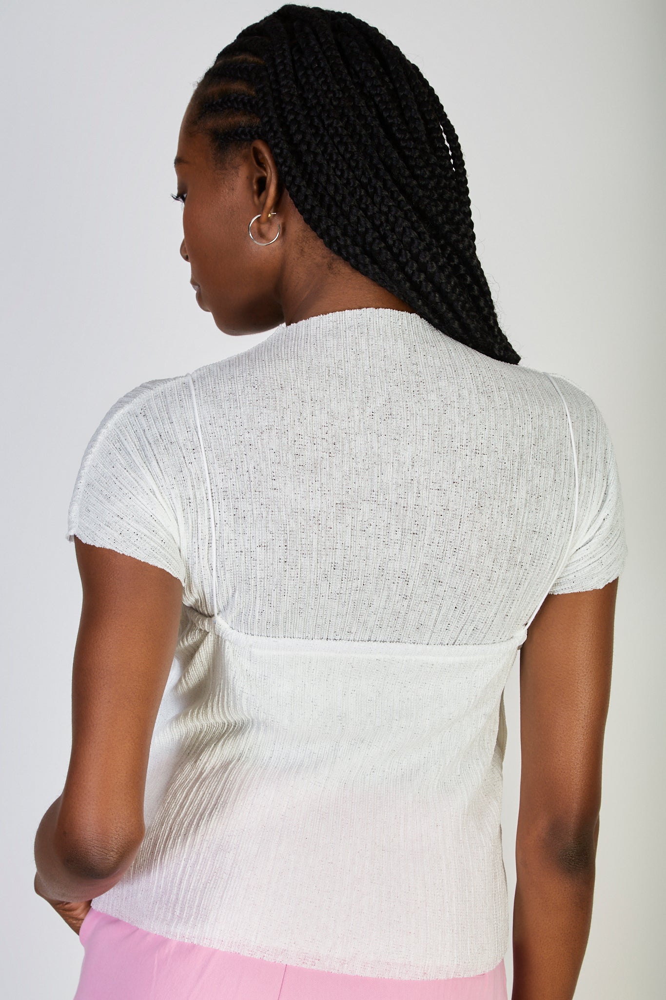 Ivory ribbed layer tank blouse_2
