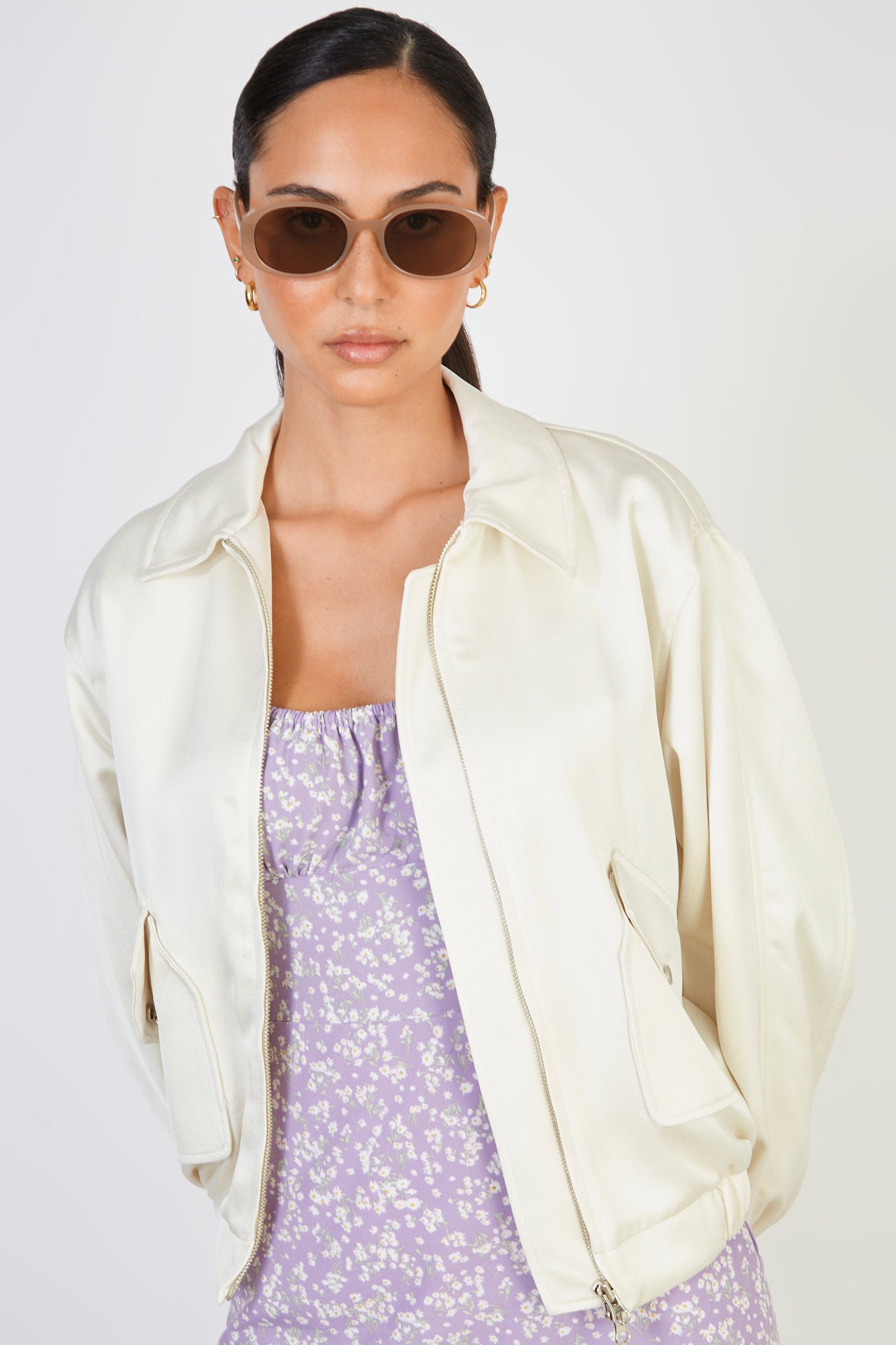 Ivory side pocket bomber jacket_3