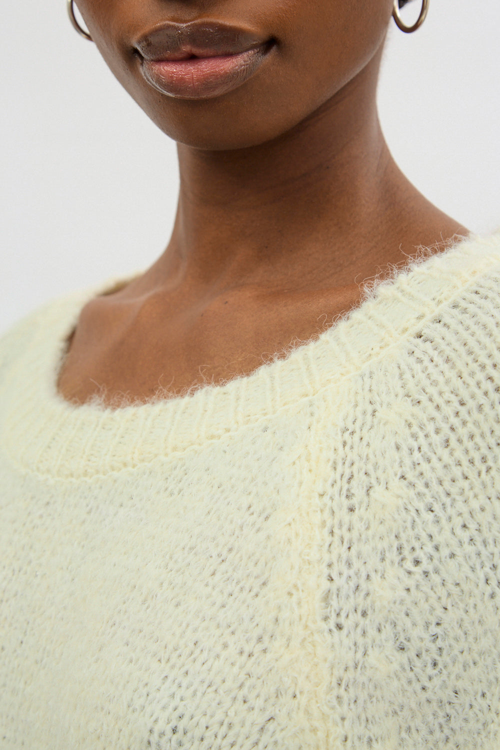 Ivory speckled wool blend crew neck jumper_3