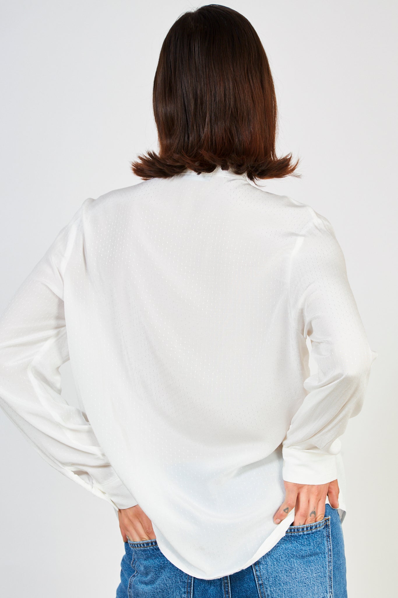 Ivory tie neck blouse_3