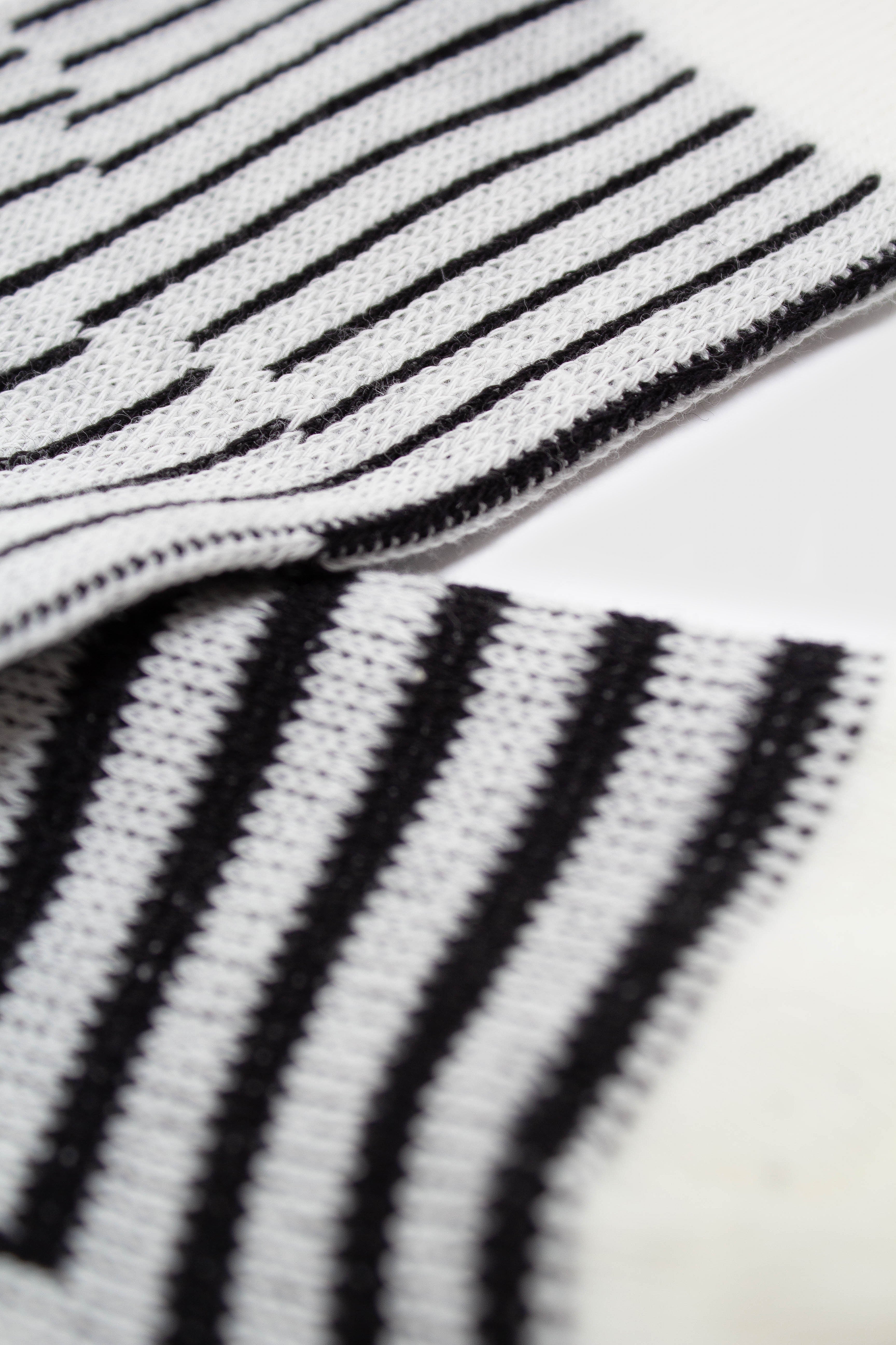 Ivory and black geometric socks_4