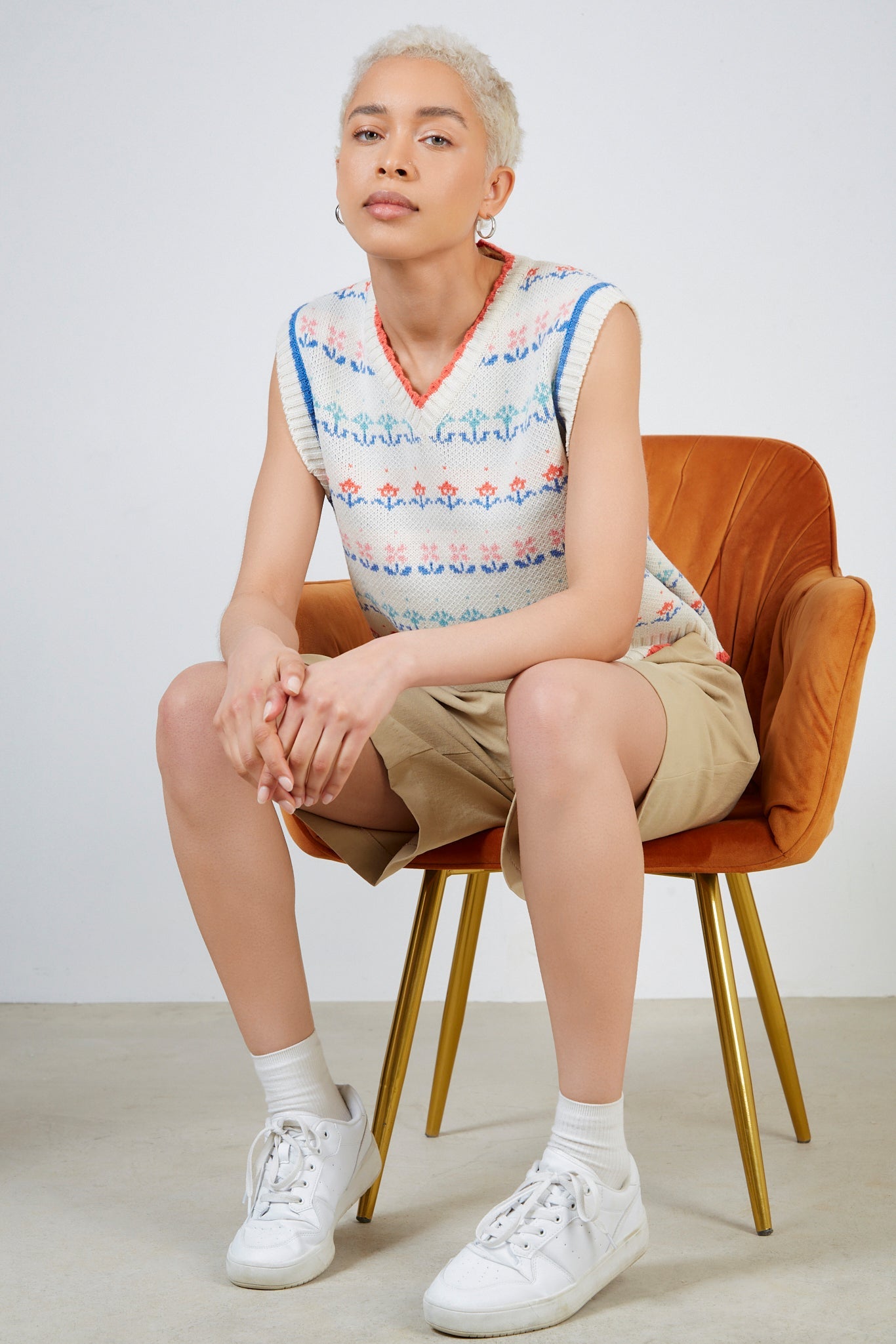 Ivory bright floral sweater vest_5