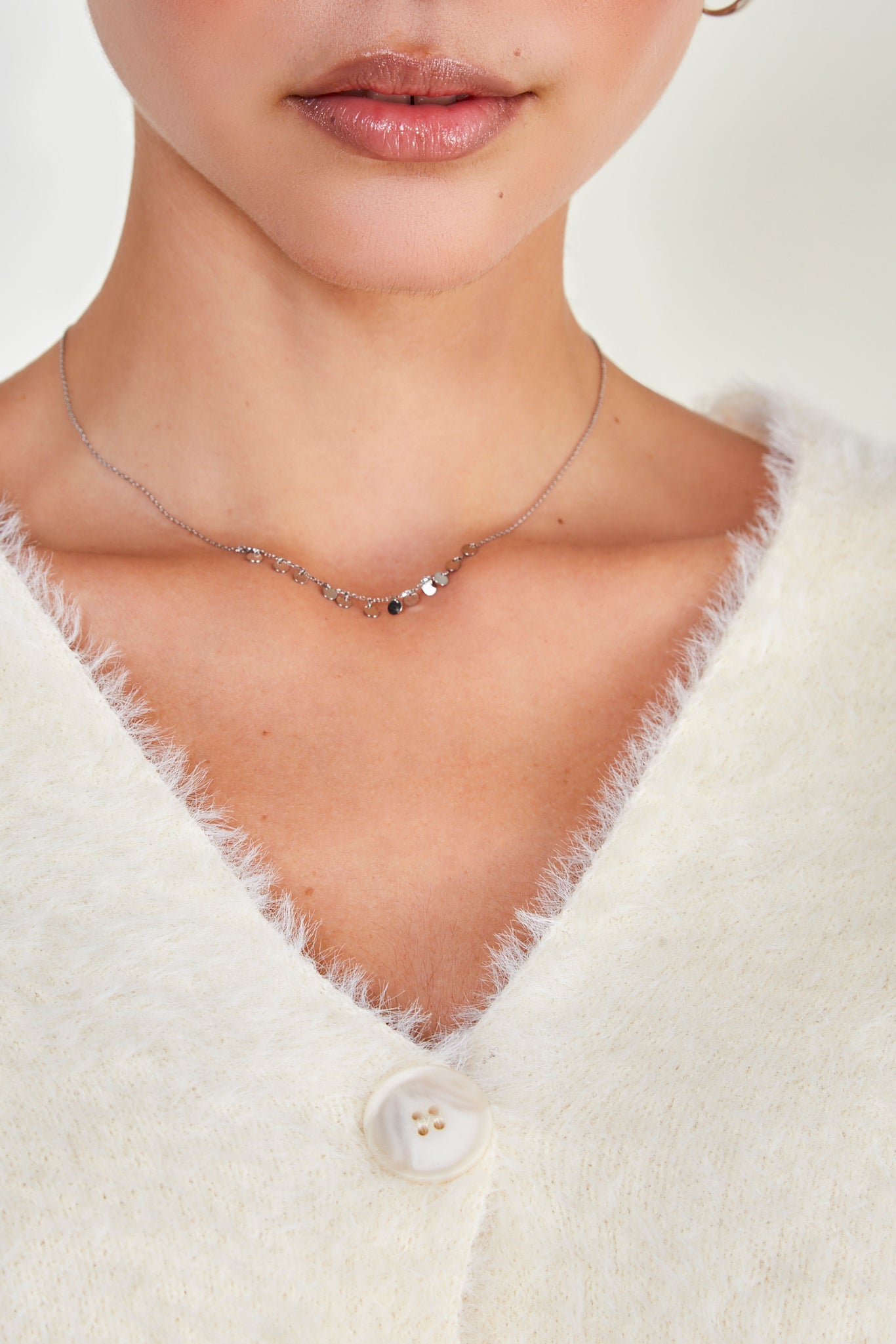 Ivory fuzzy button up cardigan_4