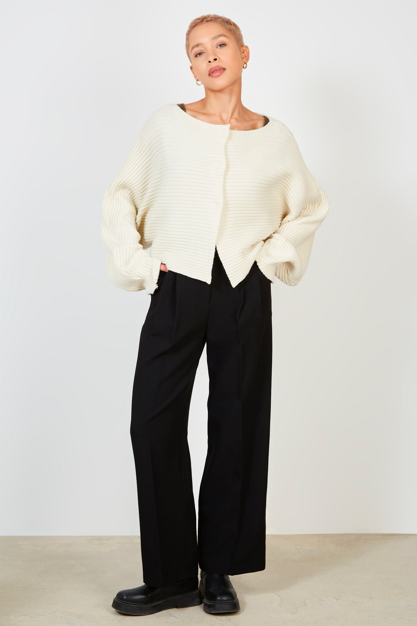 Ivory horizontal rib wool blend jumper_4