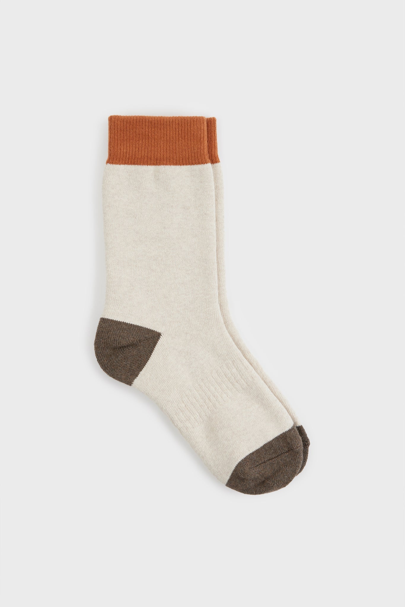 Ivory smooth tricolour block socks_2