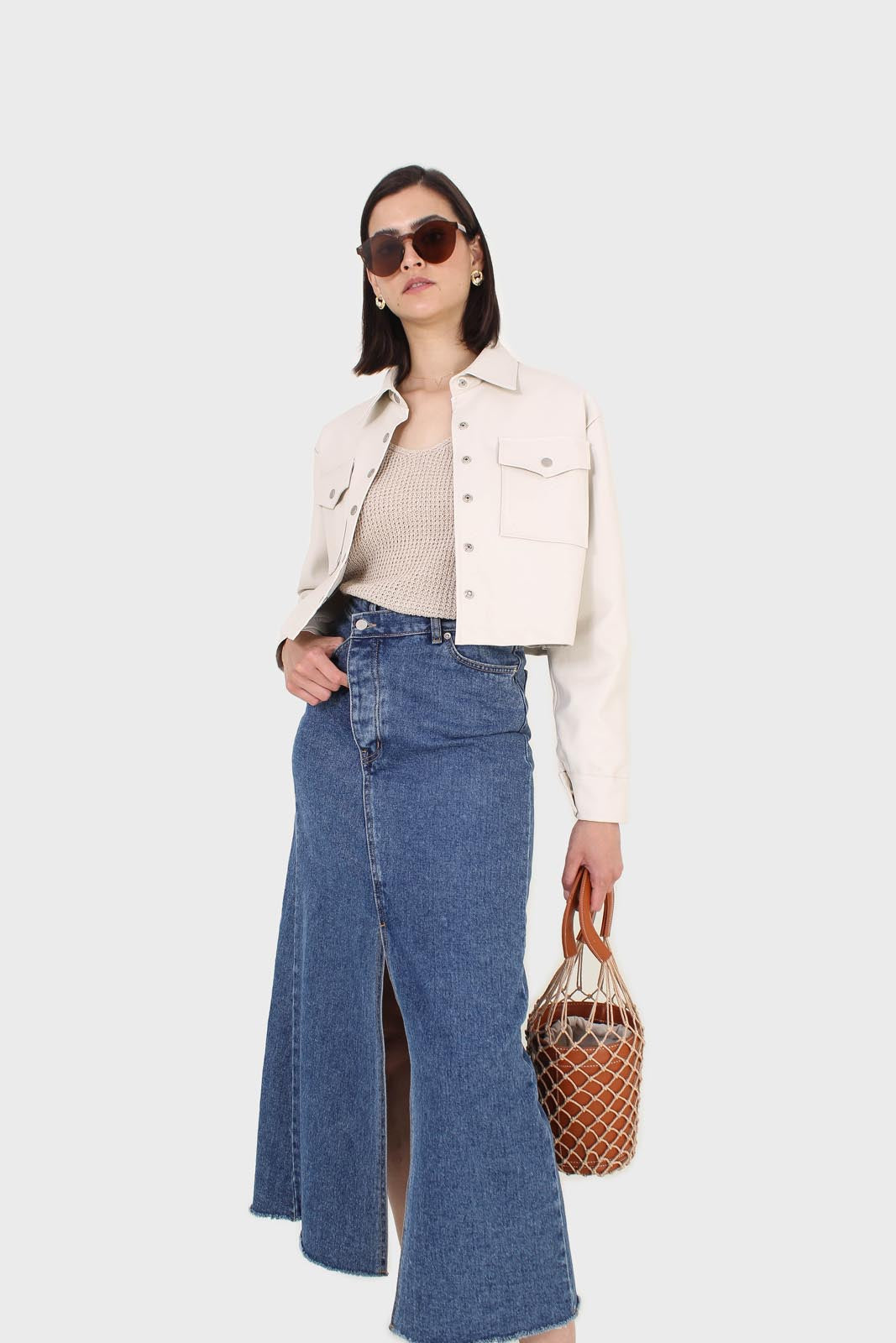 Ivory vegan leather cropped shirt jacket_7