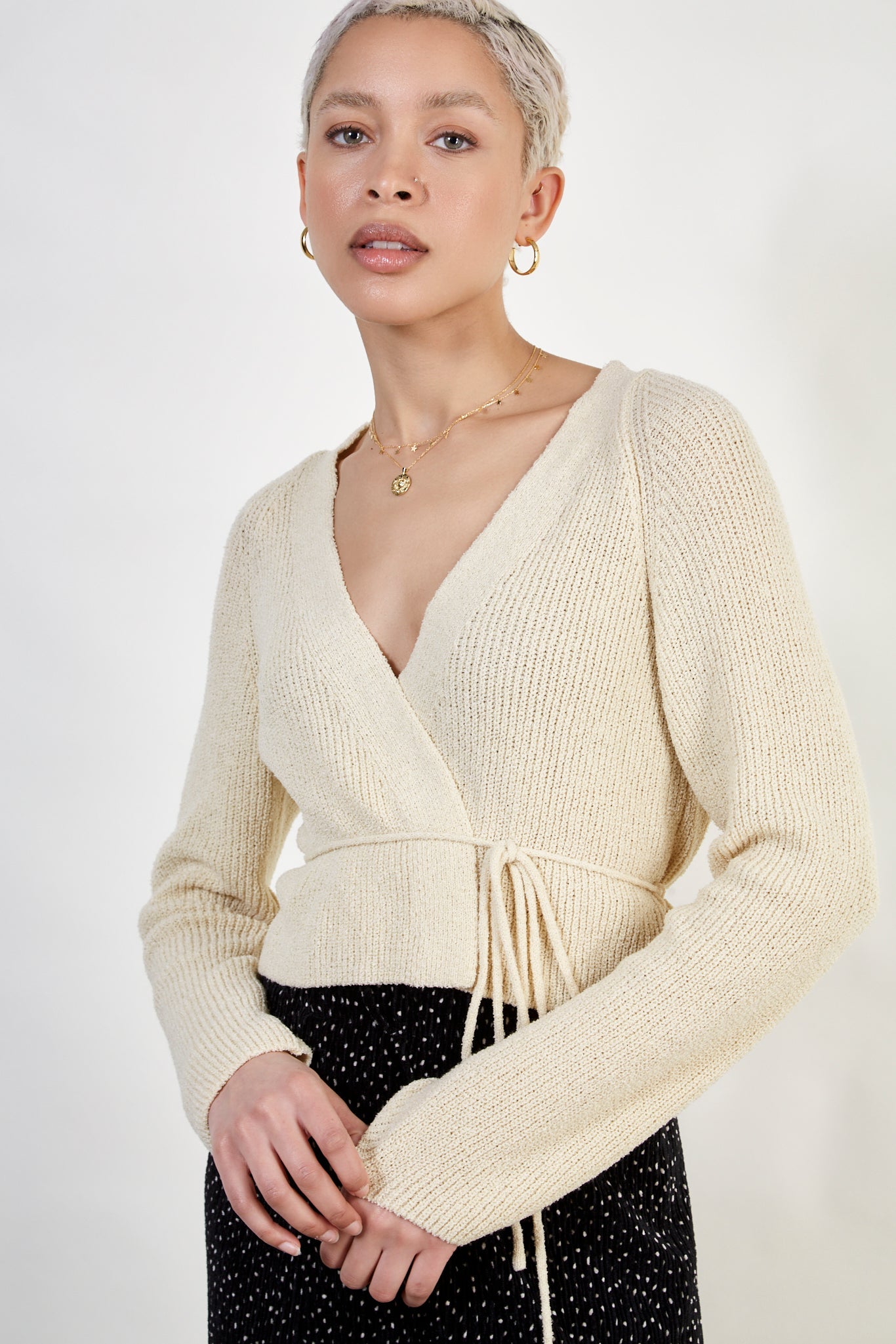 Ivory wrap waist cardigan_1