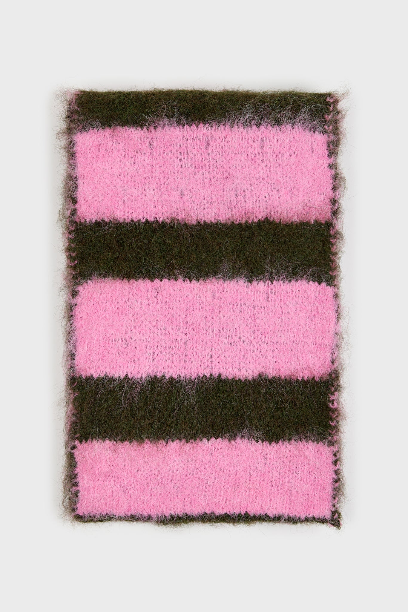 Khaki and pink striped scarf_1