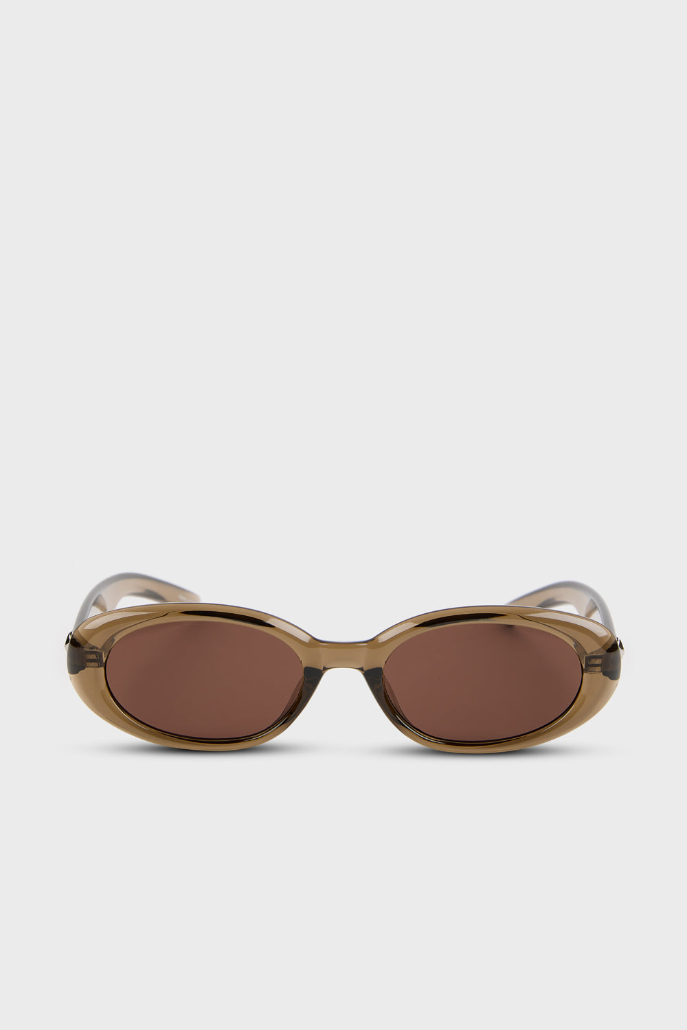 Khaki lens slim wide frame sunglasses_1