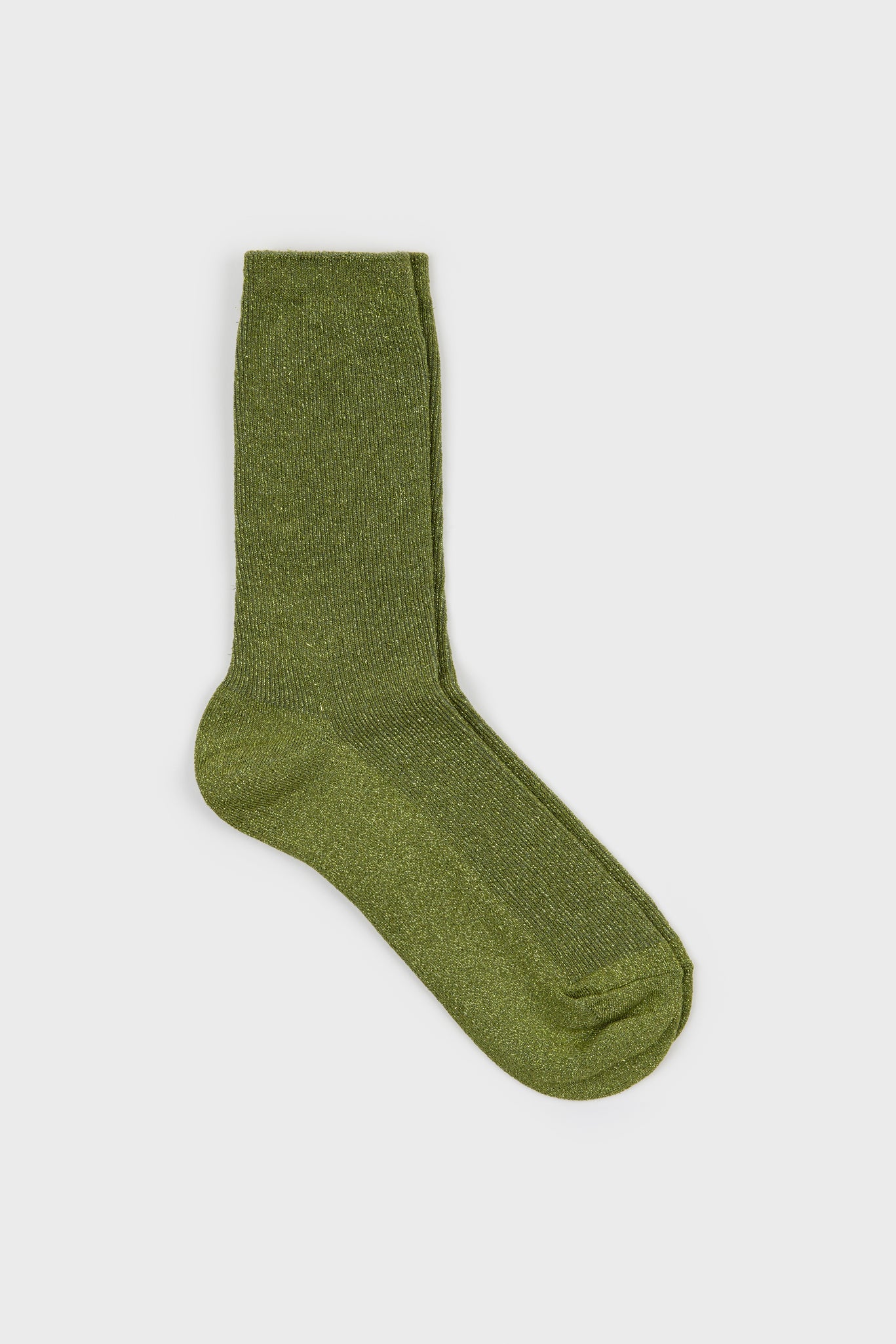 Khaki modal blend ribbed socks_1