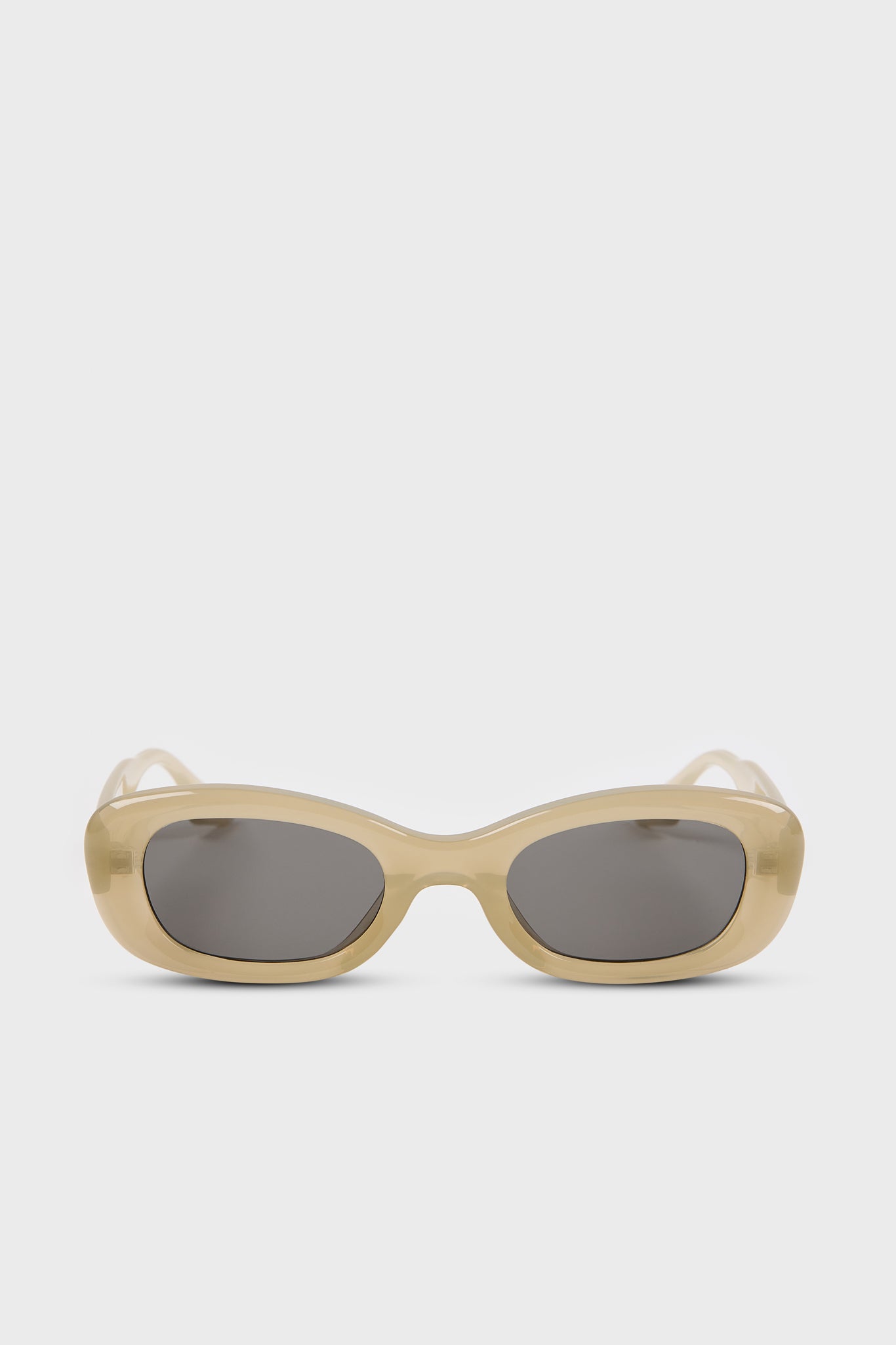 Khaki thick sloping rectangle sunglasses_1