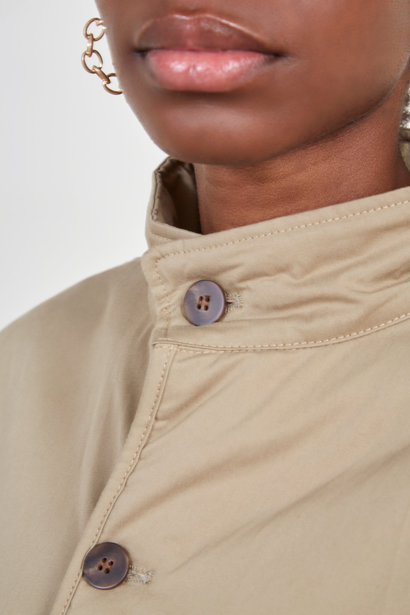 Khaki and ivory reversible teddy parka_5