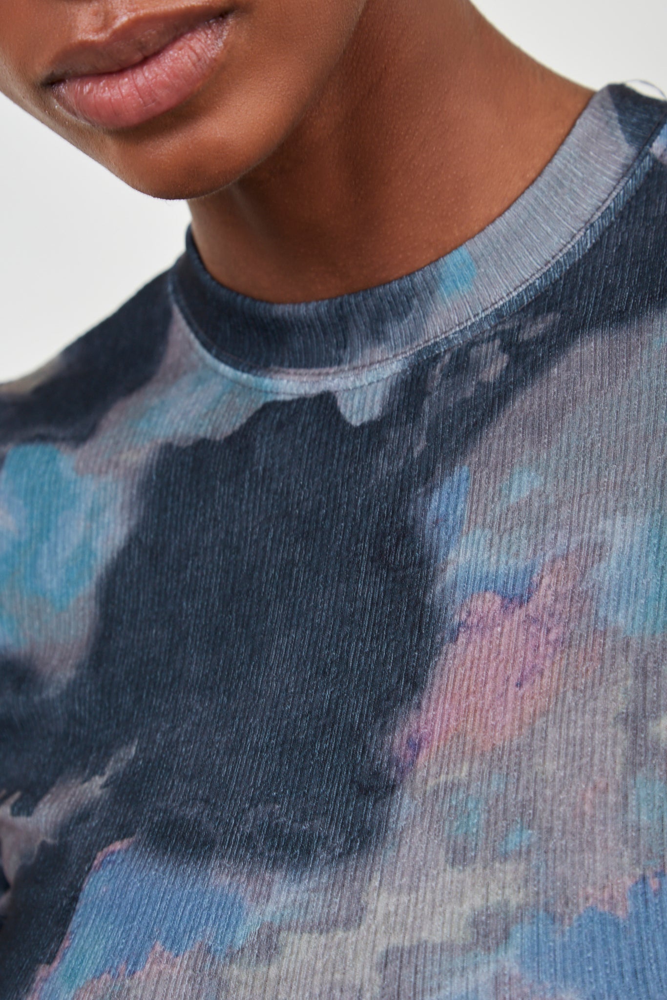 Khaki dark watercolour long sleeve top_5