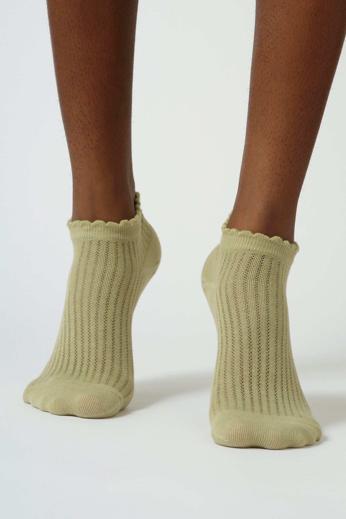 Khaki ribbed soft trim ankle socks_2
