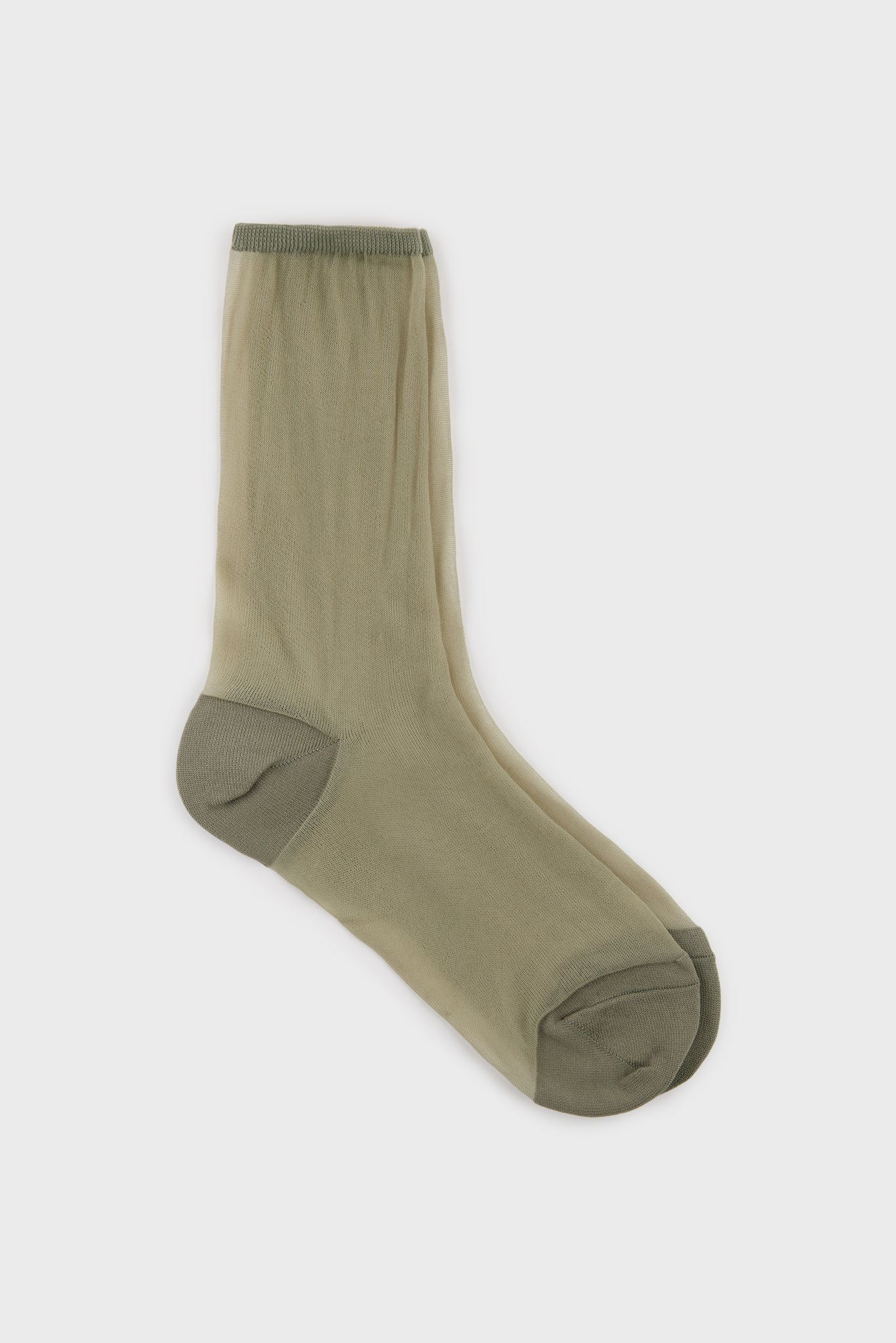 Khaki sheer socks_3