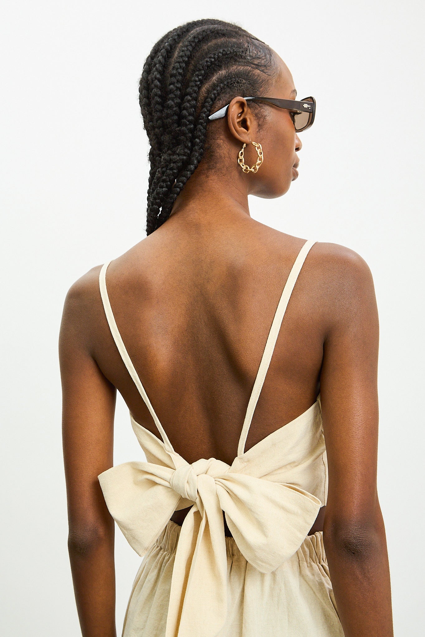 Light beige giant tie back tank_2