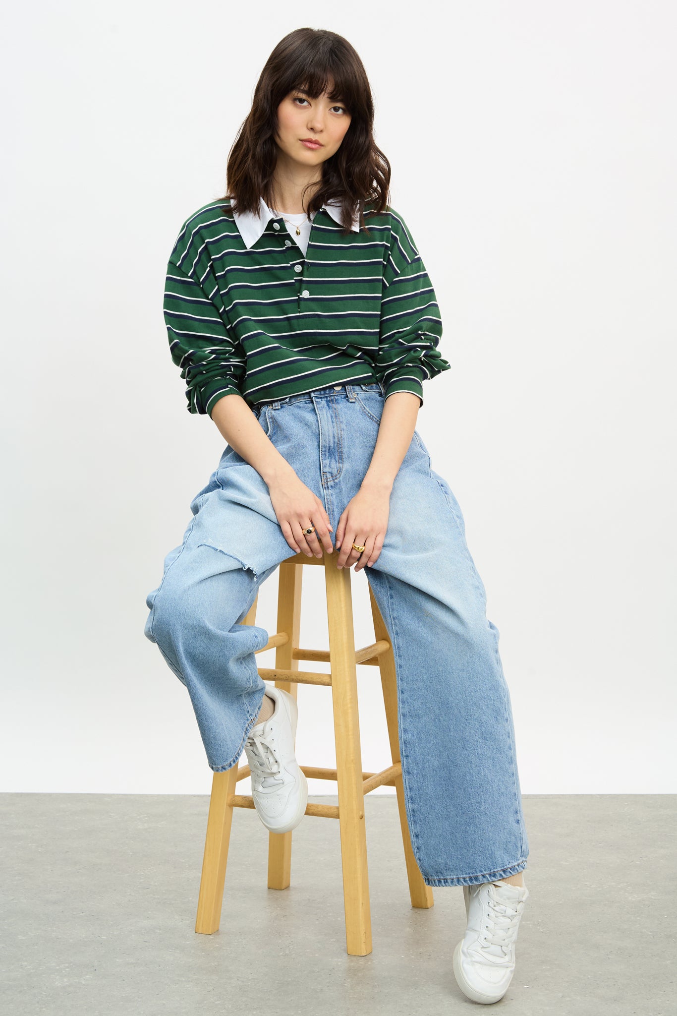 Light blue adjustable waist balloon jeans_5