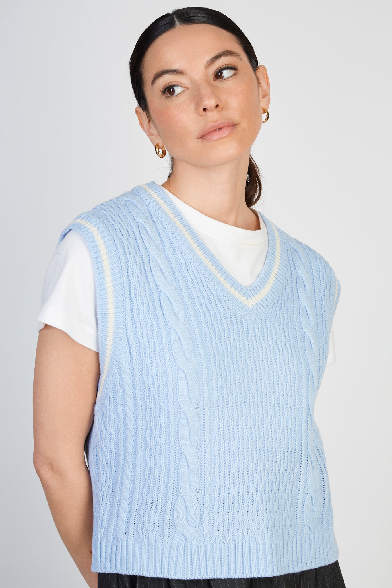 Light blue and ivory varsity trim sweater vest_1