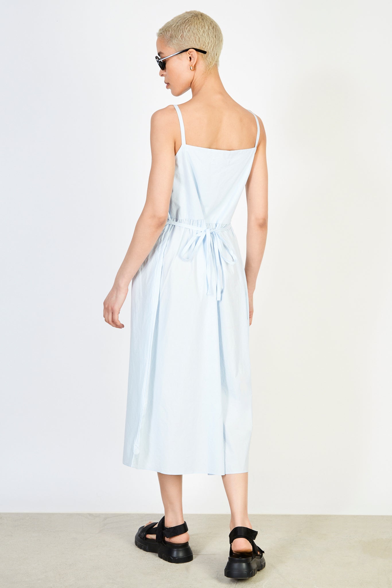 Light blue horizontal tuck bodice dress_2