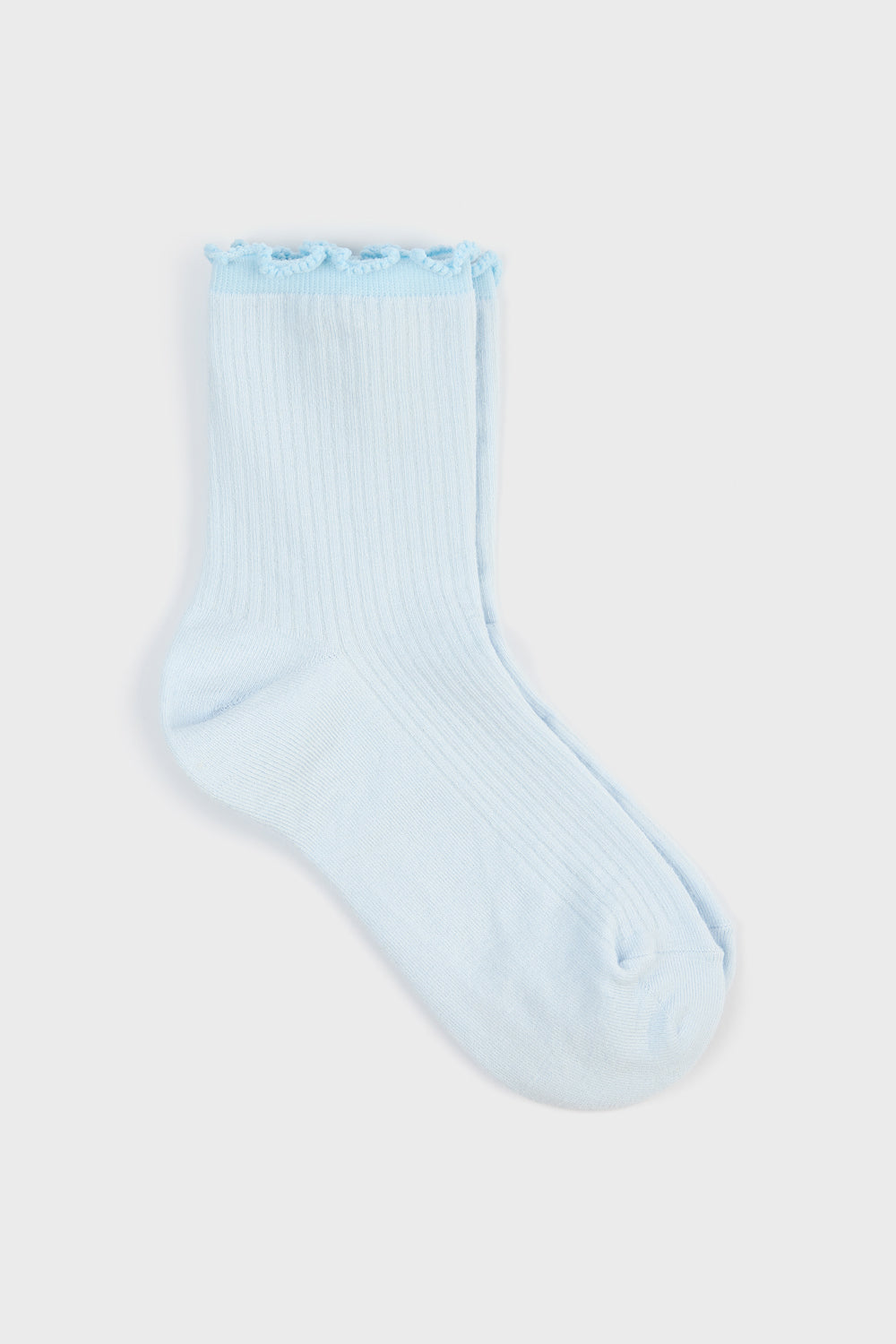 Light blue lettuce trim classic socks_3