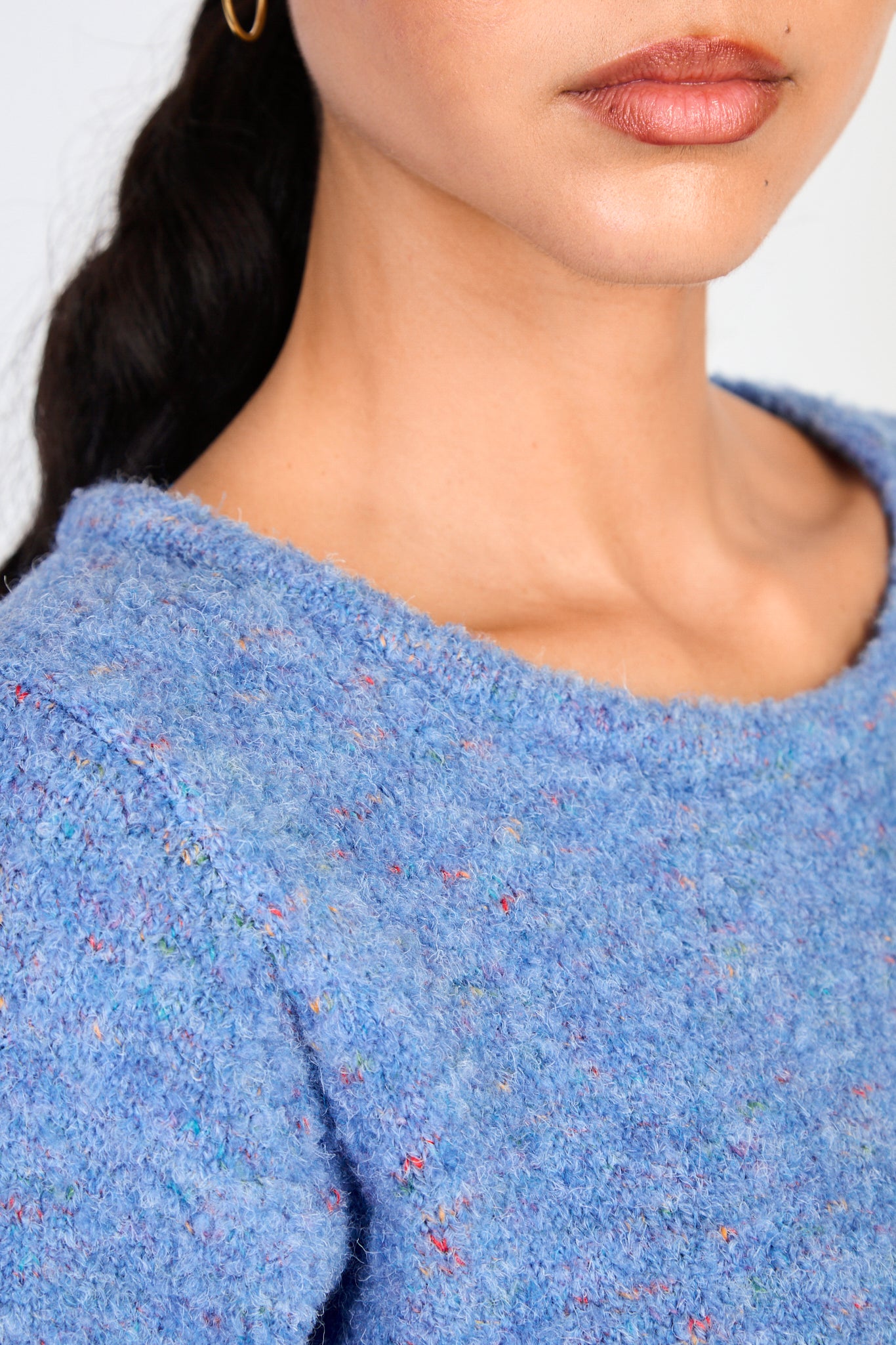Light blue mix knit wool blend tee_3