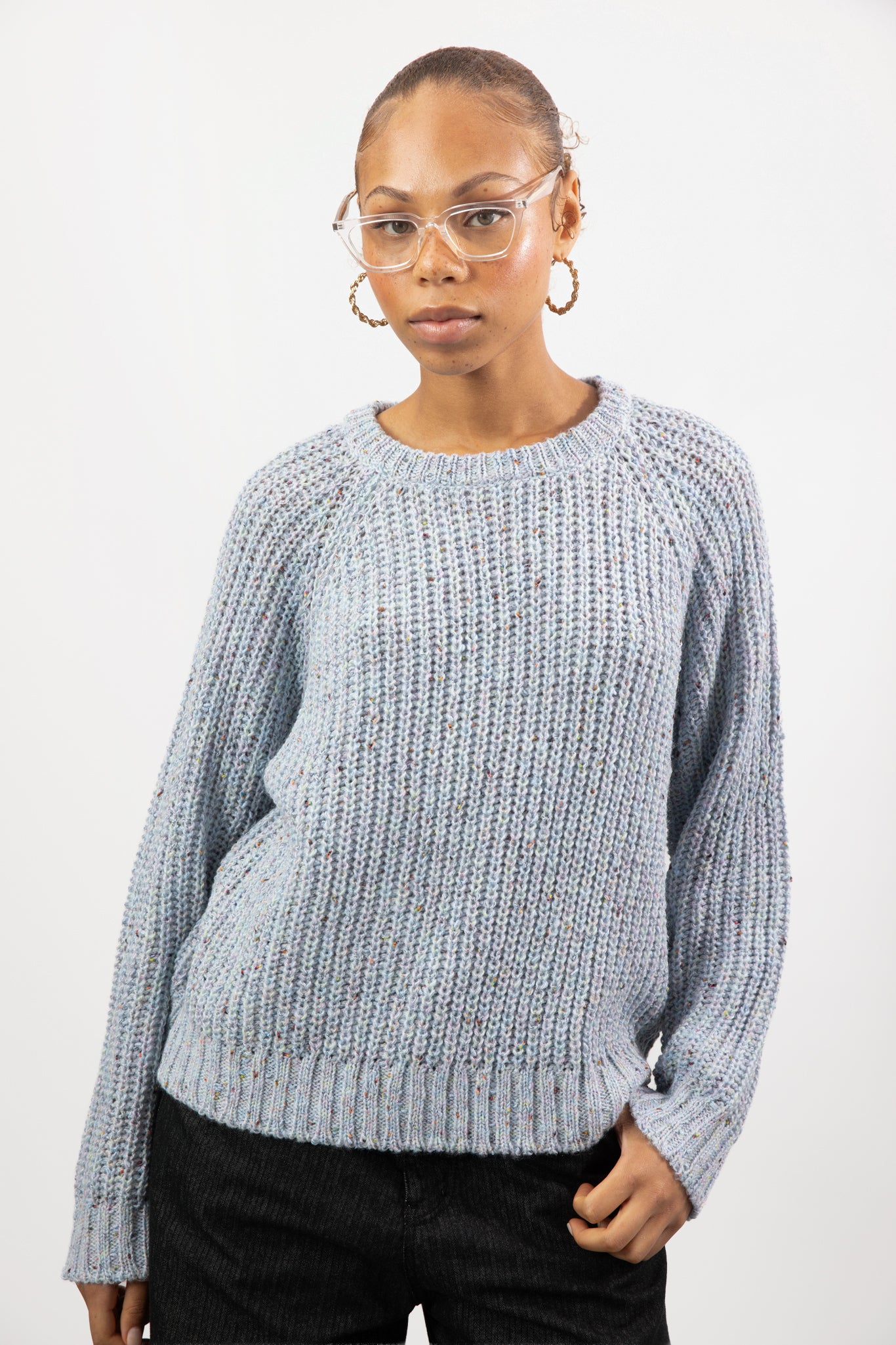 Light blue rainbow knit raglan jumper_2