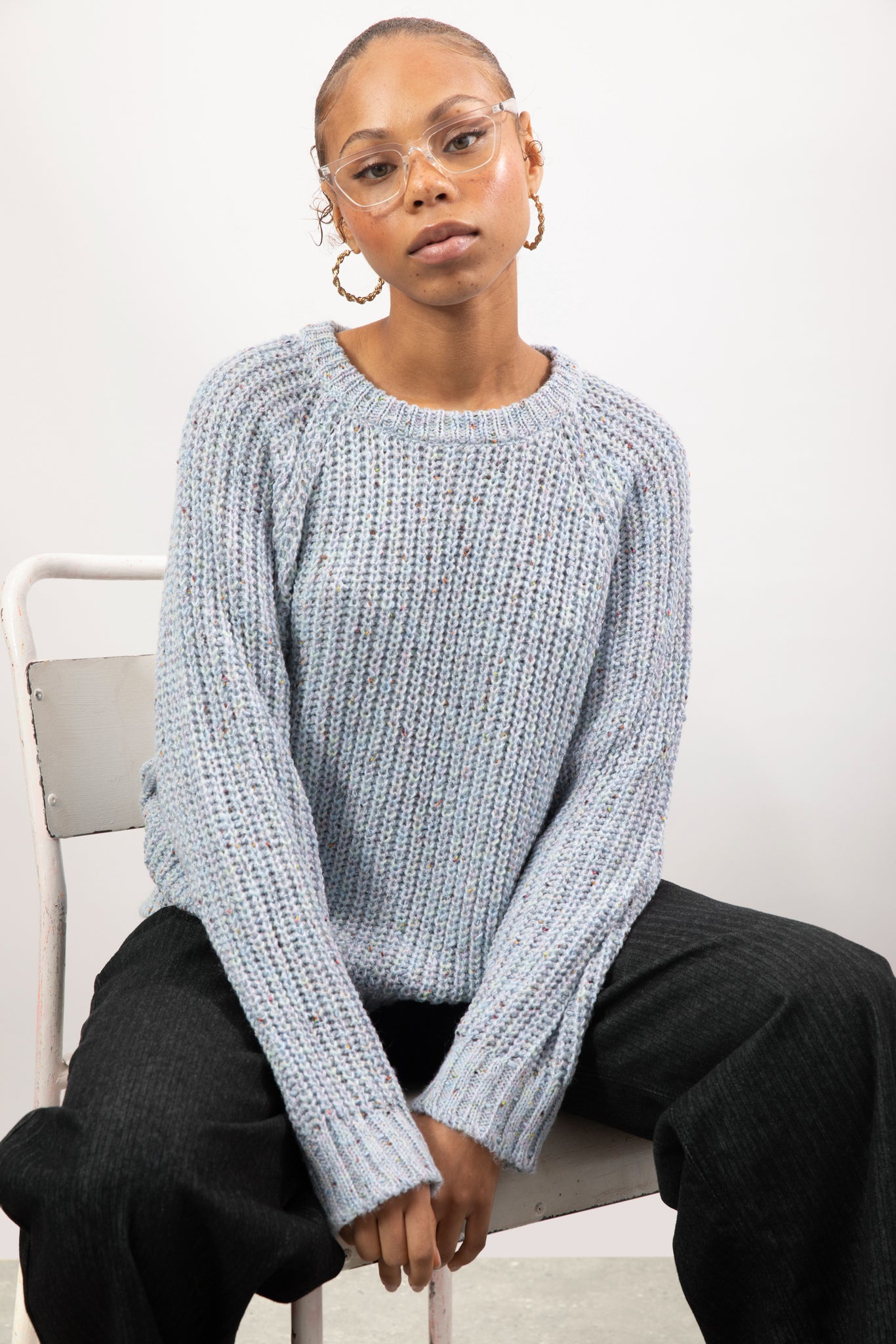 Light blue rainbow knit raglan jumper_1