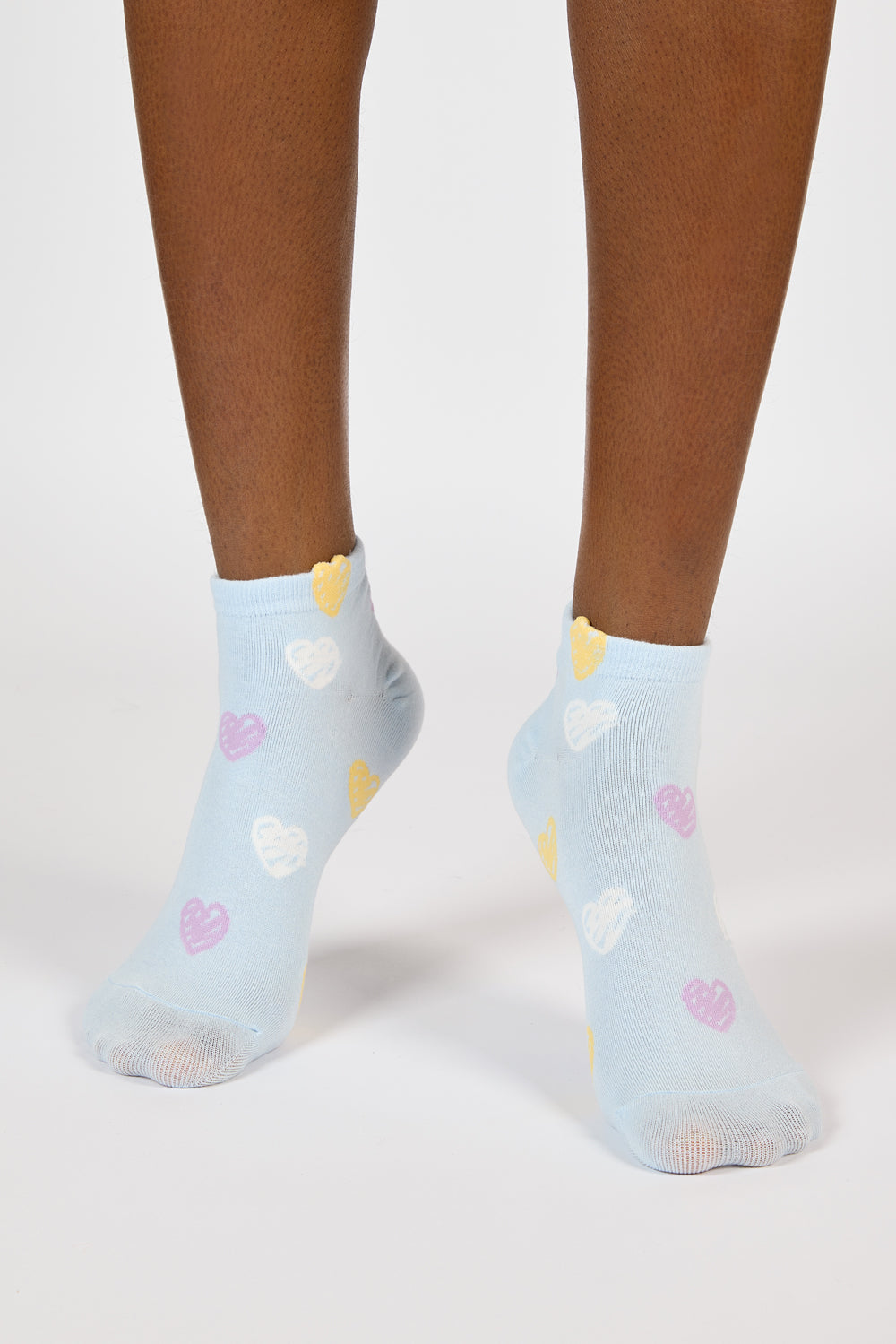 Light blue scribble hearts pop socks_2