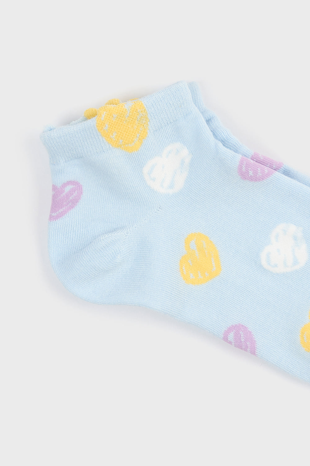 Light blue scribble hearts pop socks_4